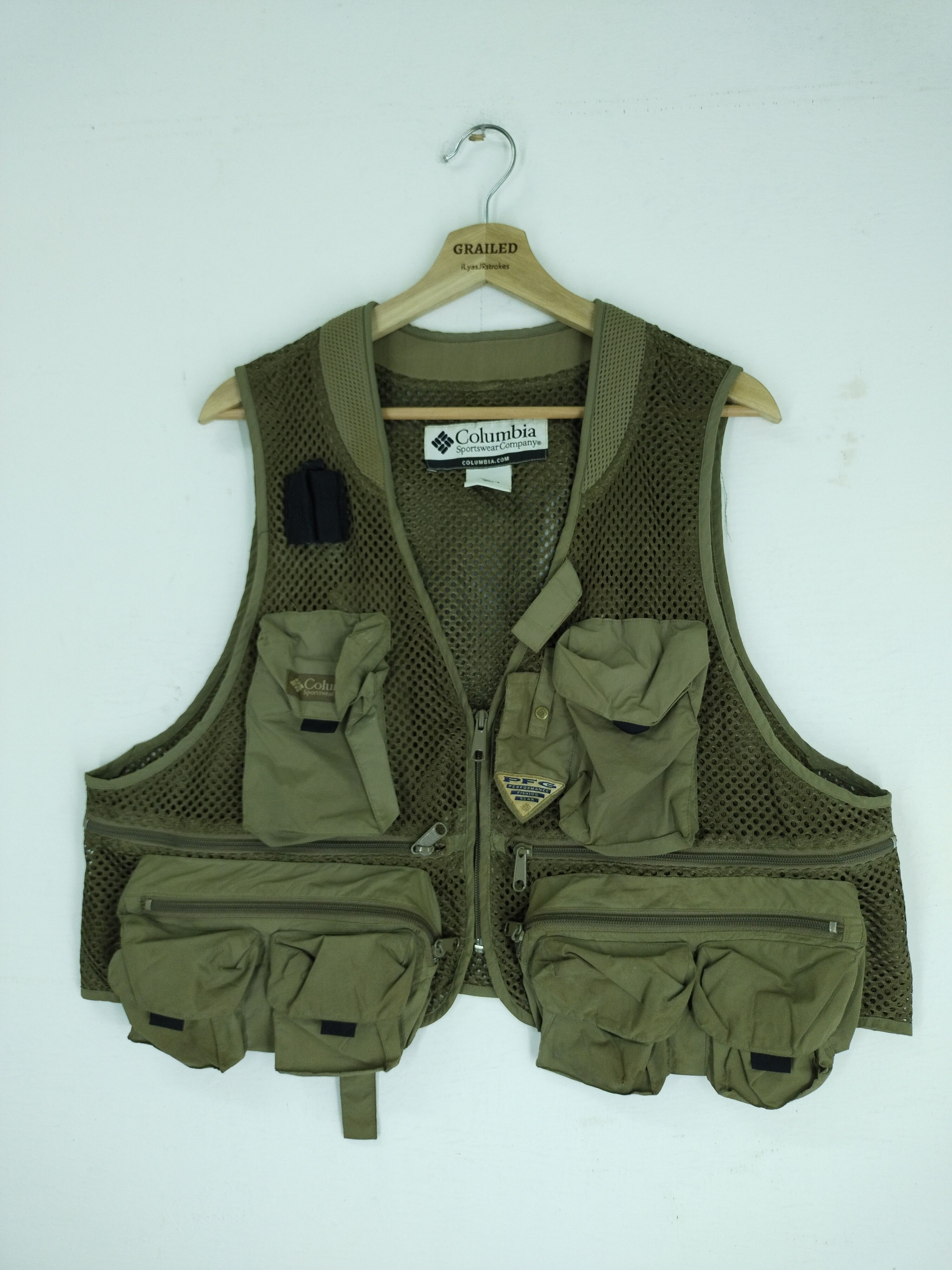 Vintage Fishing vest multipocket jacket travel Cam - fis