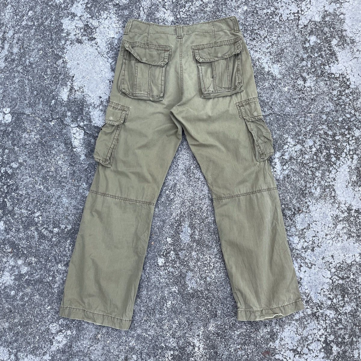 Japanese Brand Vintage Purple & Yellow Tactical Distressed Cargo Pants Size US 32 / EU 48 - 7 Thumbnail
