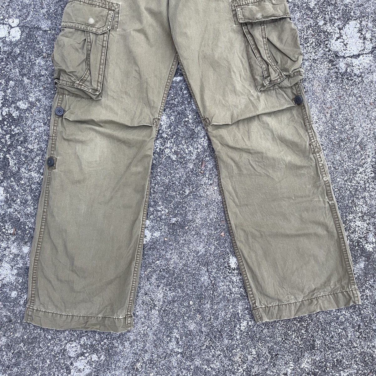 Japanese Brand Vintage Purple & Yellow Tactical Distressed Cargo Pants Size US 32 / EU 48 - 4 Thumbnail