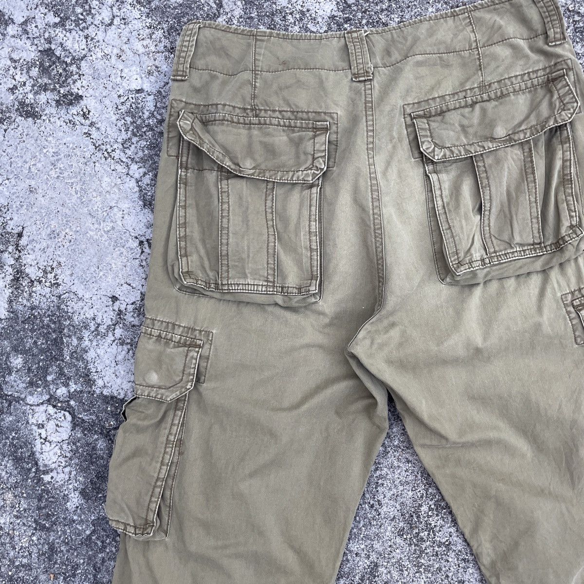 Japanese Brand Vintage Purple & Yellow Tactical Distressed Cargo Pants Size US 32 / EU 48 - 9 Thumbnail