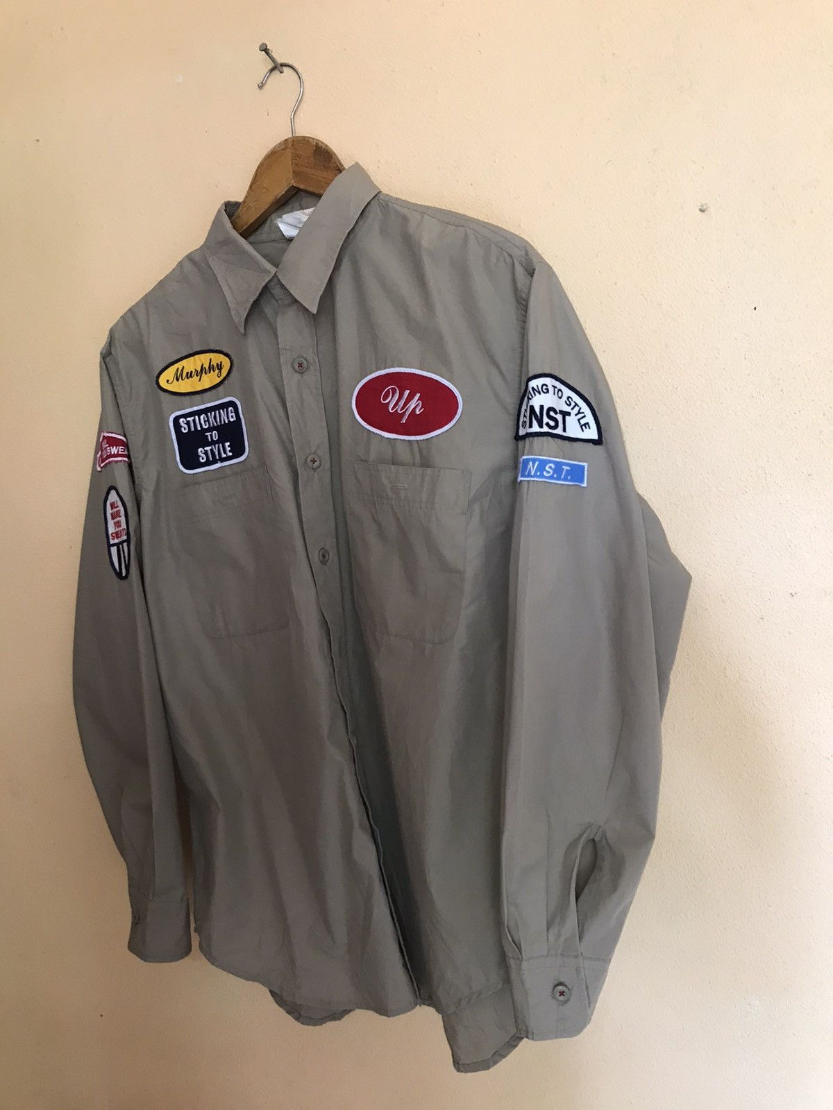 Japanese Brand NEVER SEEN THING BUTTON UP LONG SLEEVE Size US L / EU 52-54 / 3 - 4 Thumbnail