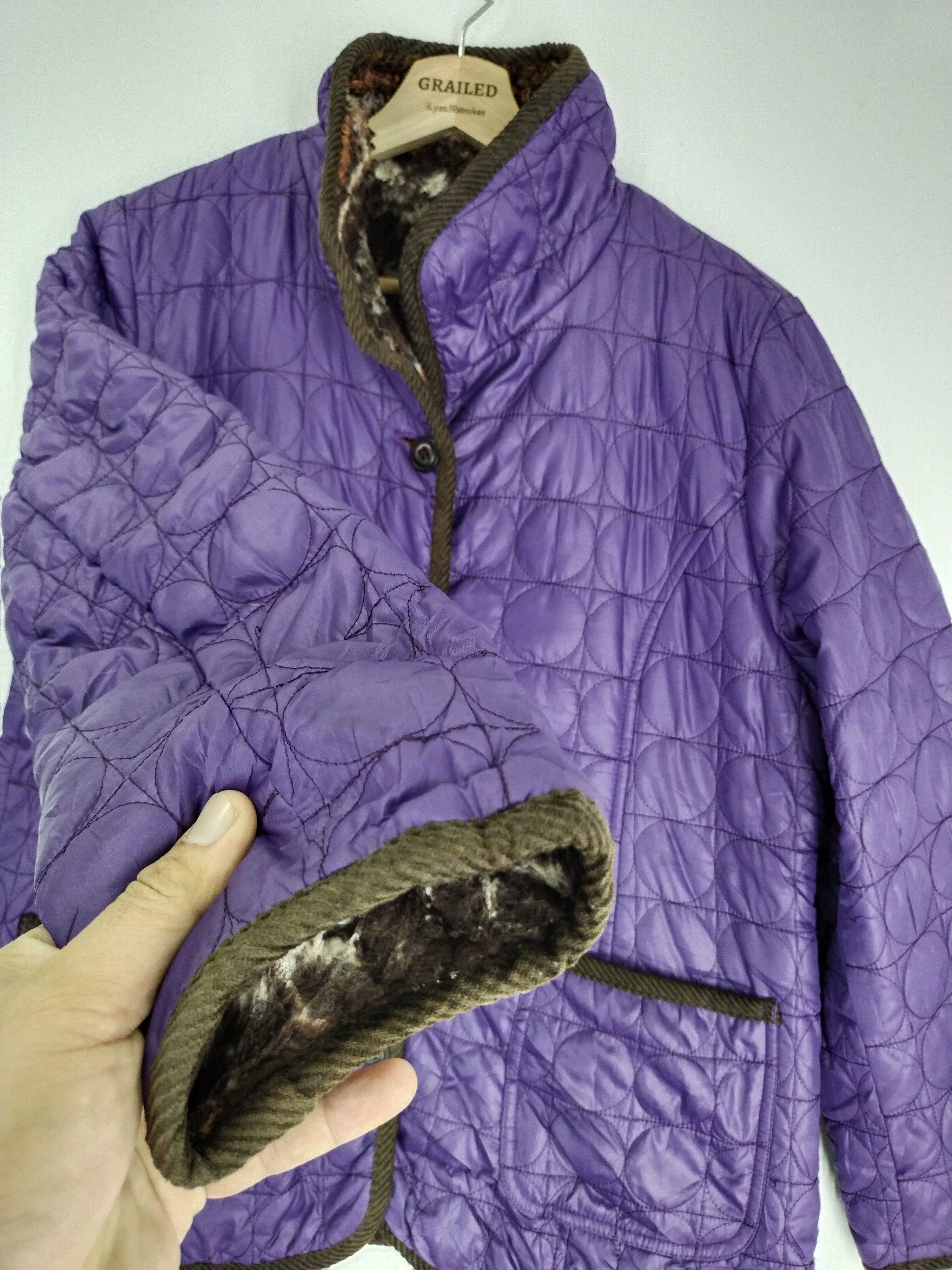 Japanese Brand VINTAGE GEO PRINT REVERSIBLE DOWN JACKET Size L / US 10 / IT 46 - 6 Thumbnail