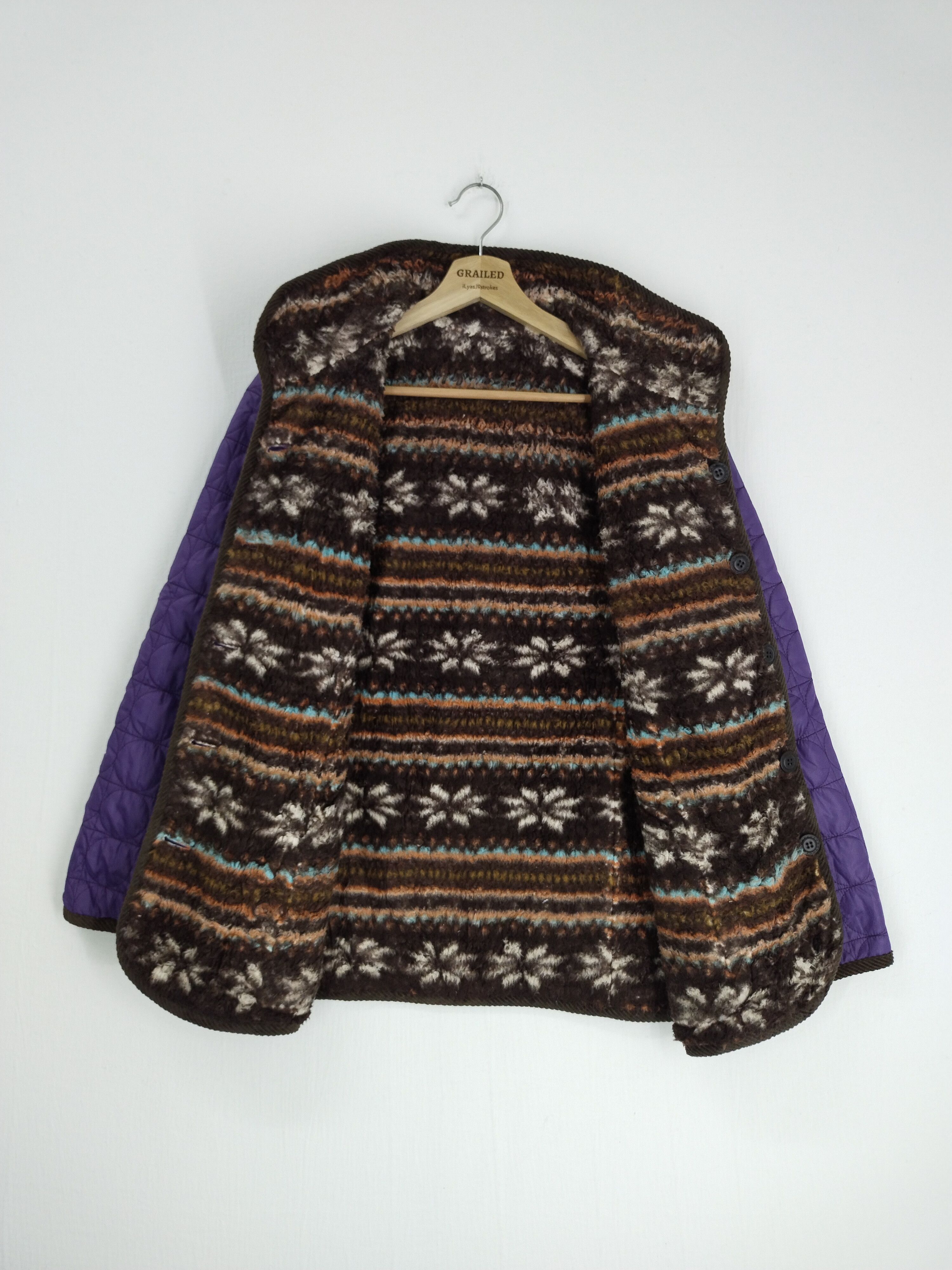Japanese Brand VINTAGE GEO PRINT REVERSIBLE DOWN JACKET Size L / US 10 / IT 46 - 2 Thumbnail