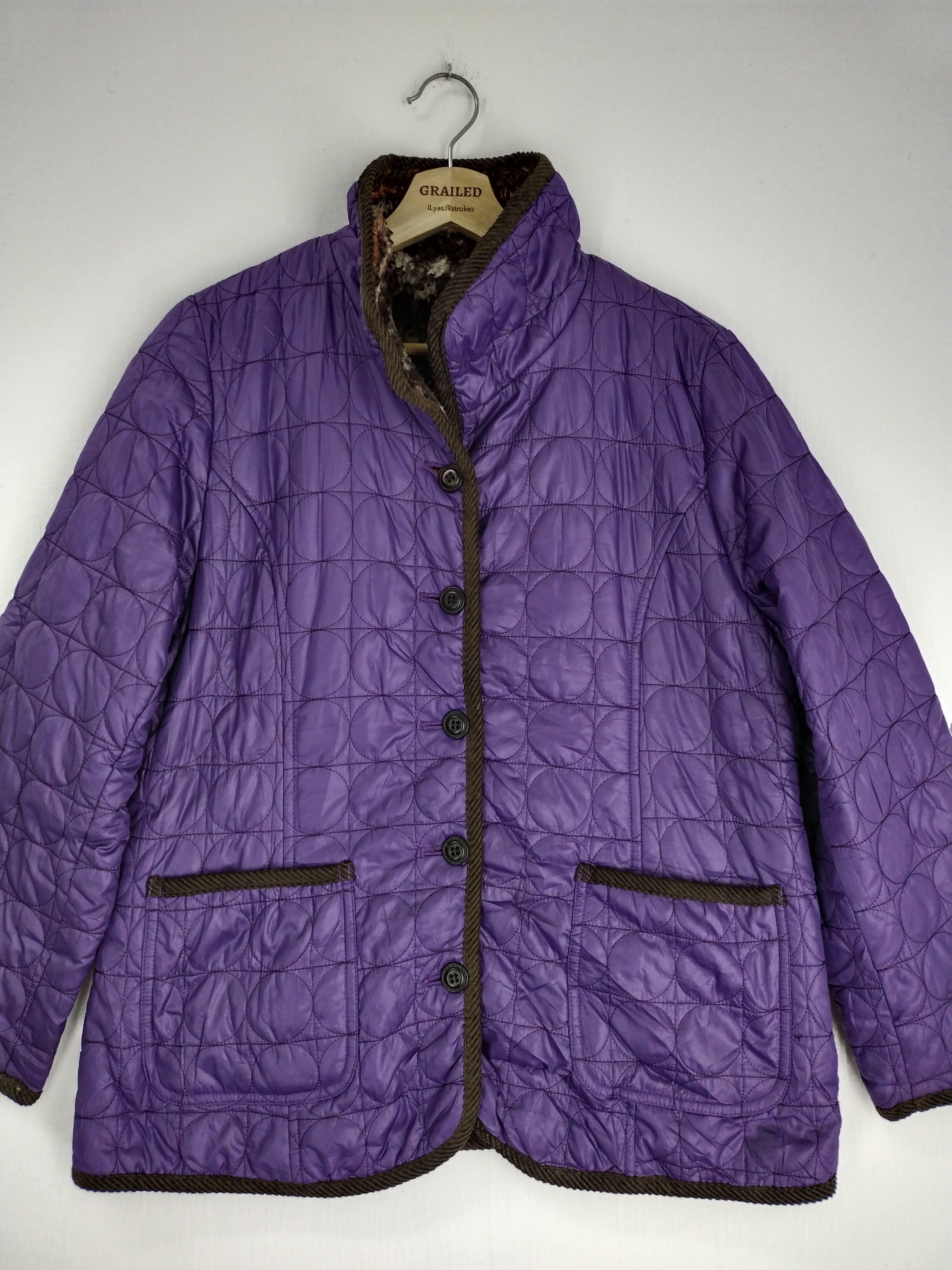 Japanese Brand VINTAGE GEO PRINT REVERSIBLE DOWN JACKET Size L / US 10 / IT 46 - 3 Thumbnail
