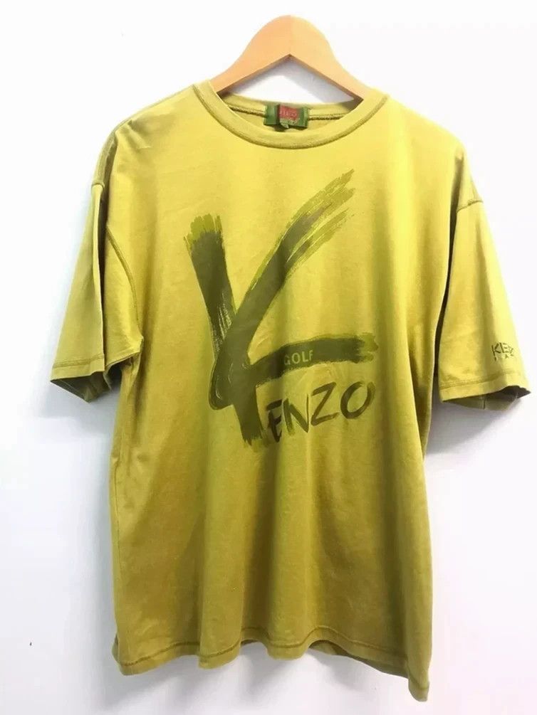 Japanese Brand Vintage Kenzo Golf Paris Tee Big Logo Spell Out Size US L / EU 52-54 / 3 - 1 Thumbnail