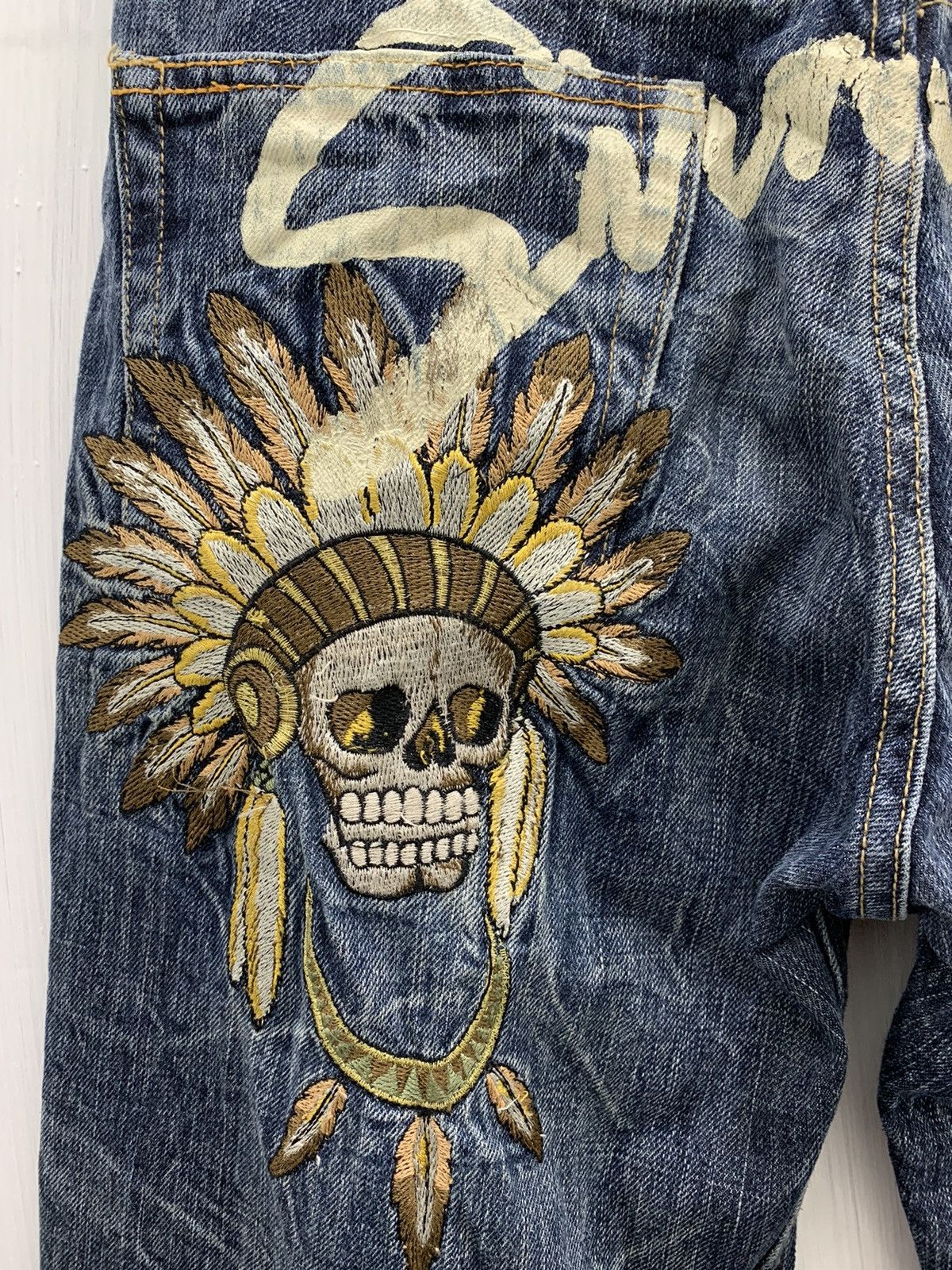 Japanese Brand 🤝🏻accept offer🤝🏻 Limited Embroidery Logo Design Sirmione Denim Size US 29 - 14 Thumbnail