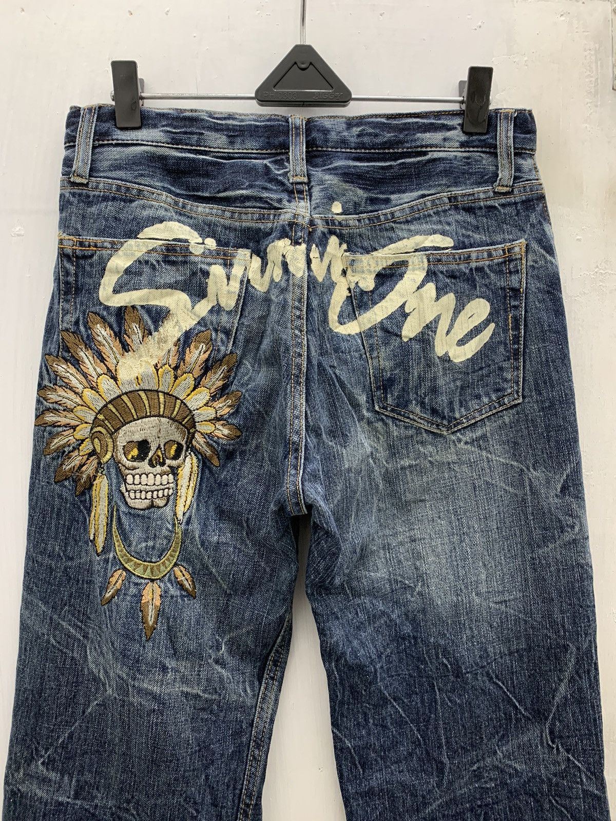 Japanese Brand 🤝🏻accept offer🤝🏻 Limited Embroidery Logo Design Sirmione Denim Size US 29 - 1 Thumbnail