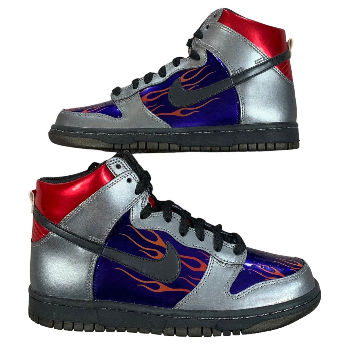 image of VTG Nike Dunk High Optimus Prime Transformer 2009 Sneakers in Silver, Men's (Size 5)