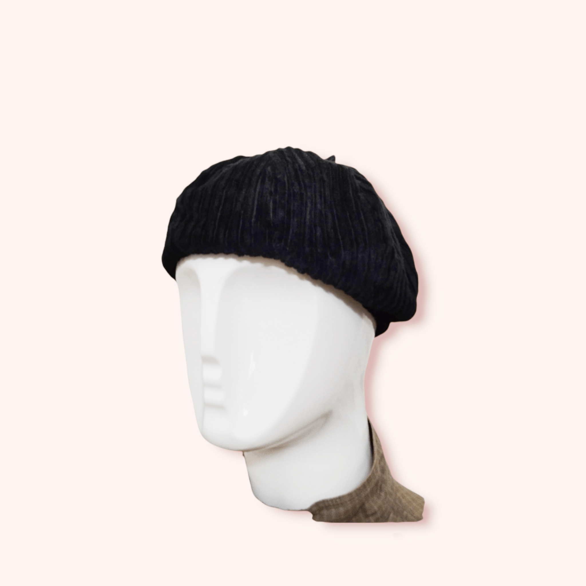 Vintage VINTAGE JAPAN BLACK CORDUROY BERET Size ONE SIZE - 2 Thumbnail
