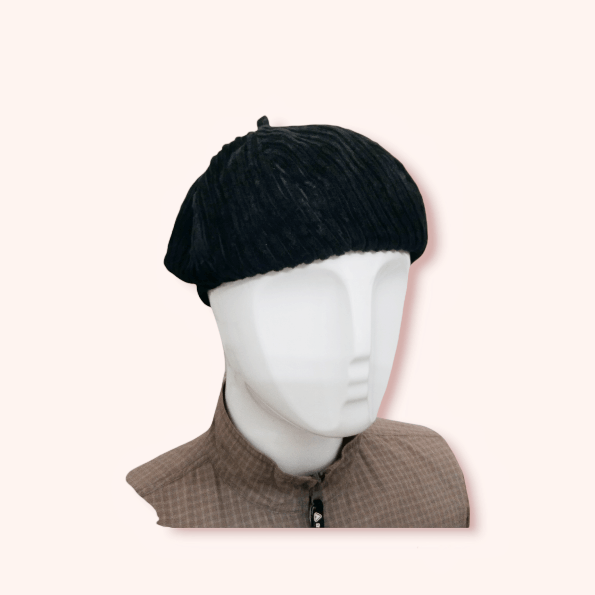 Vintage VINTAGE JAPAN BLACK CORDUROY BERET Size ONE SIZE - 4 Thumbnail