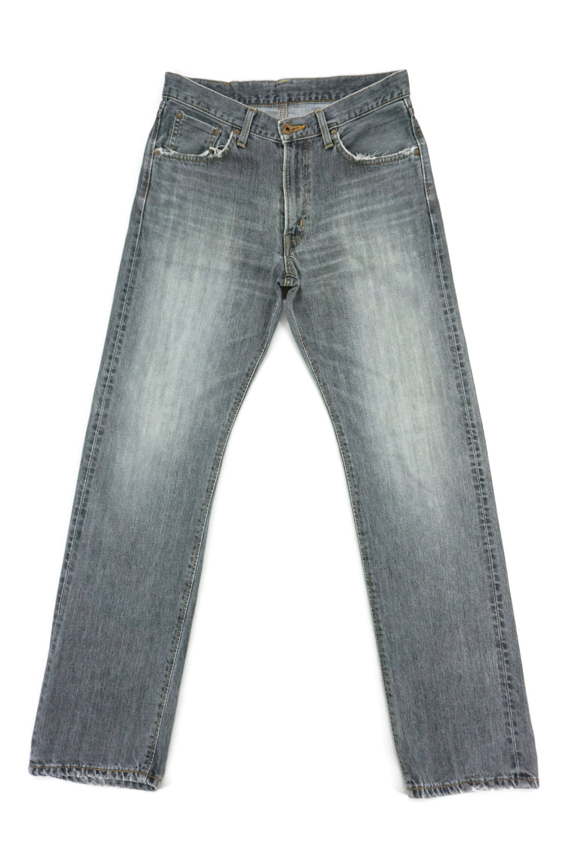 image of Selvage Jeans 505Zx Distressed Denim Japan Made in Black, Men's (Size 31)