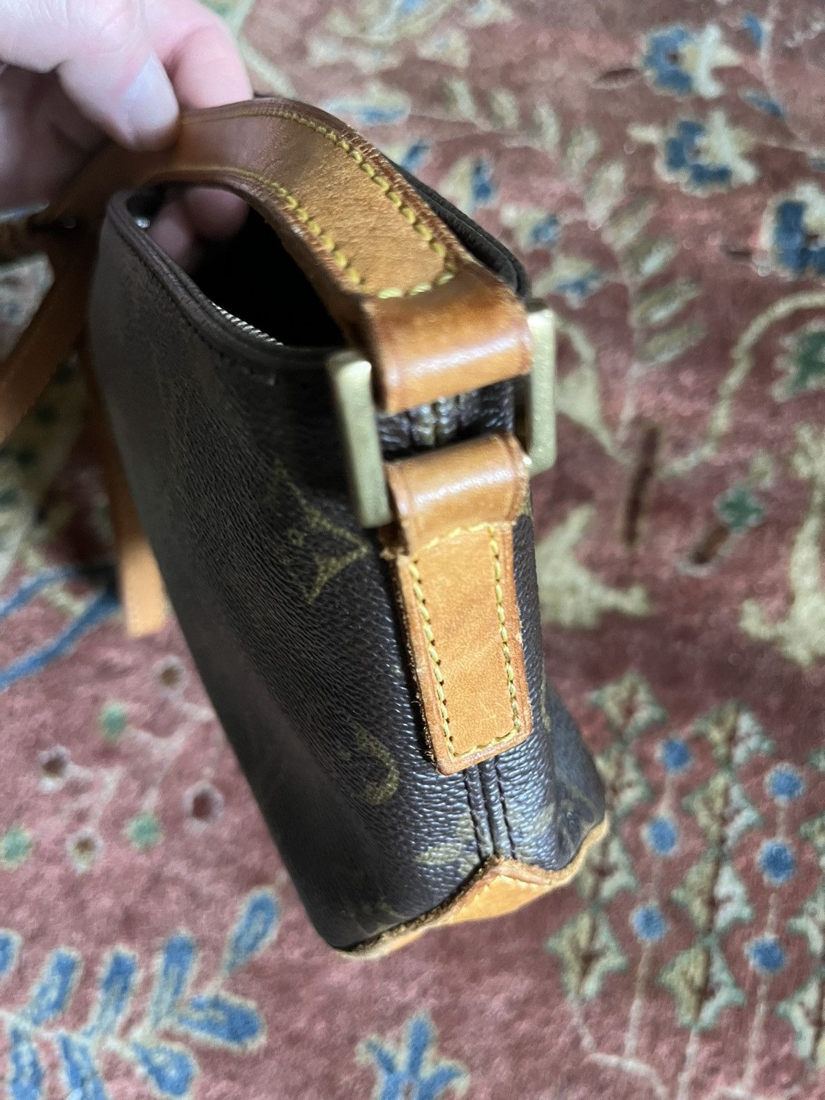 Louis Vuitton Trotteur Vintage Brown Monogram Canvas Cross