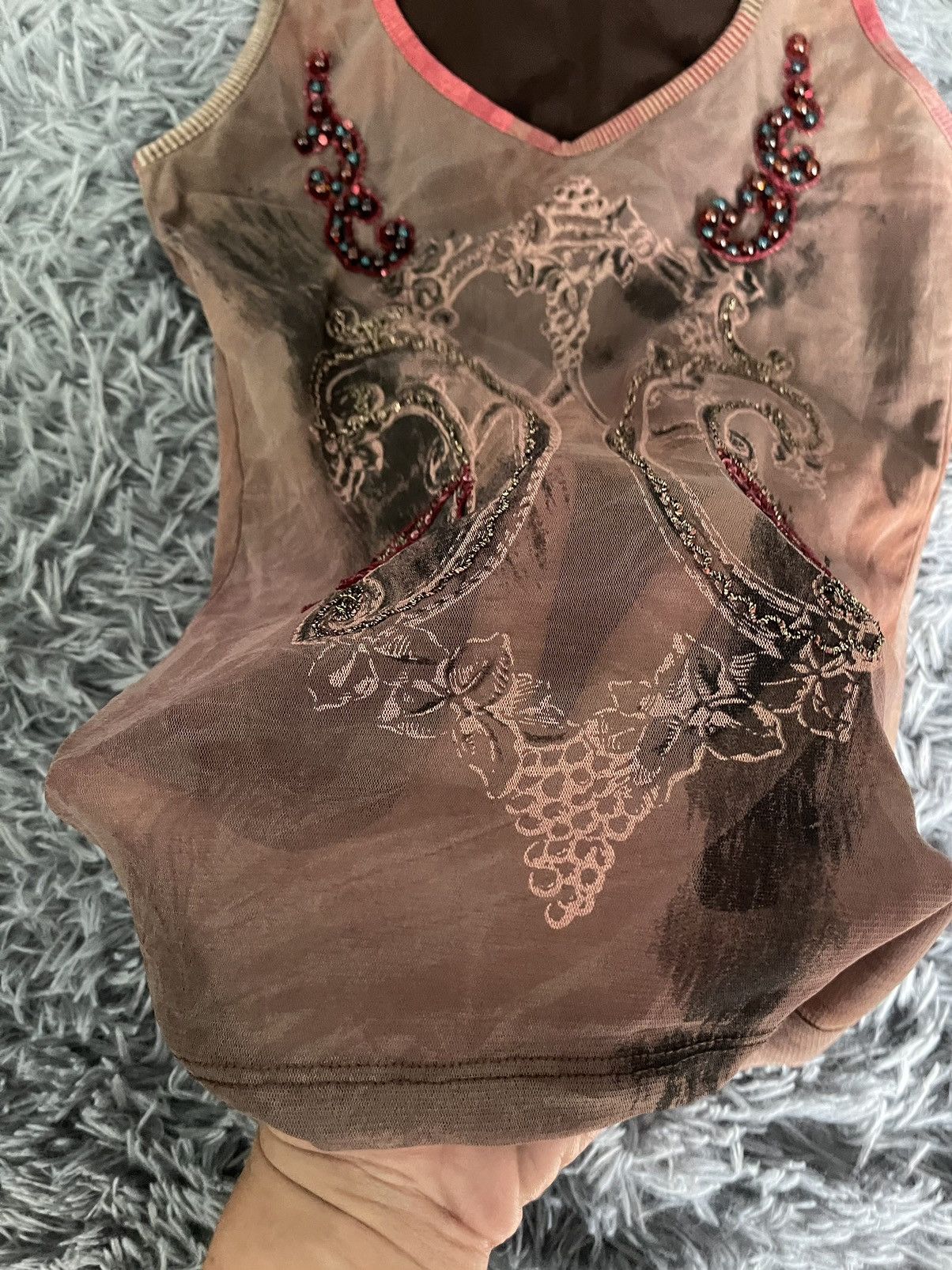 Vintage Save the Queen mesh Y2K vintage avant garde tank top Size L / US 10 / IT 46 - 6 Thumbnail