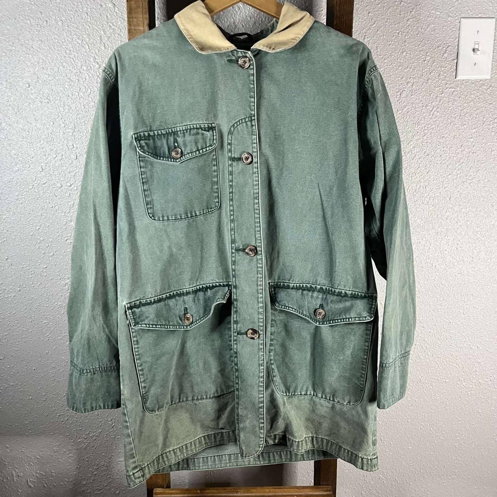 Veste coupe-vent moyenne Eddie Bauer bleu marine vintage des années 90 - France