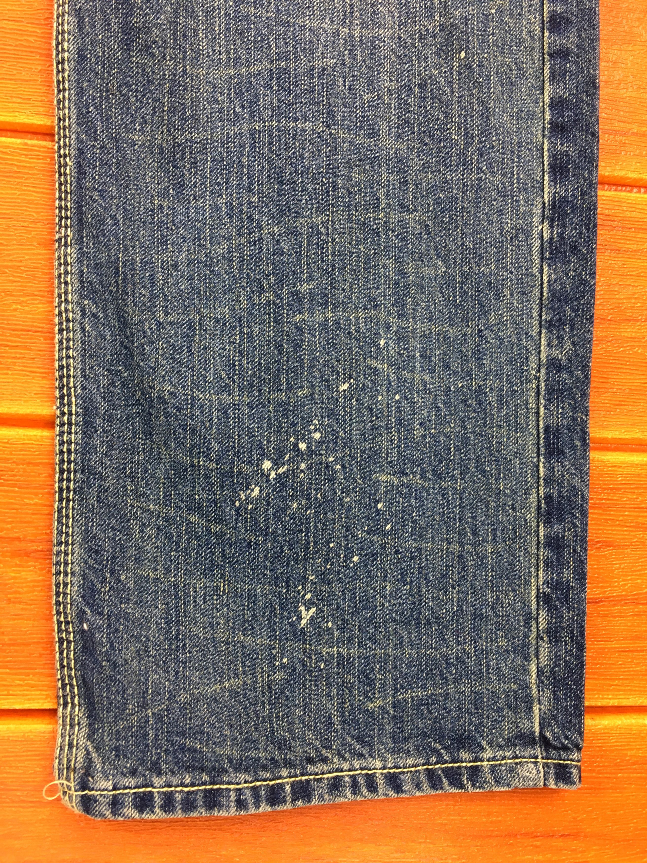 Japanese Brand REALBVOICE Paint Buckle Back Denim Jeans Size US 31 - 14 Thumbnail