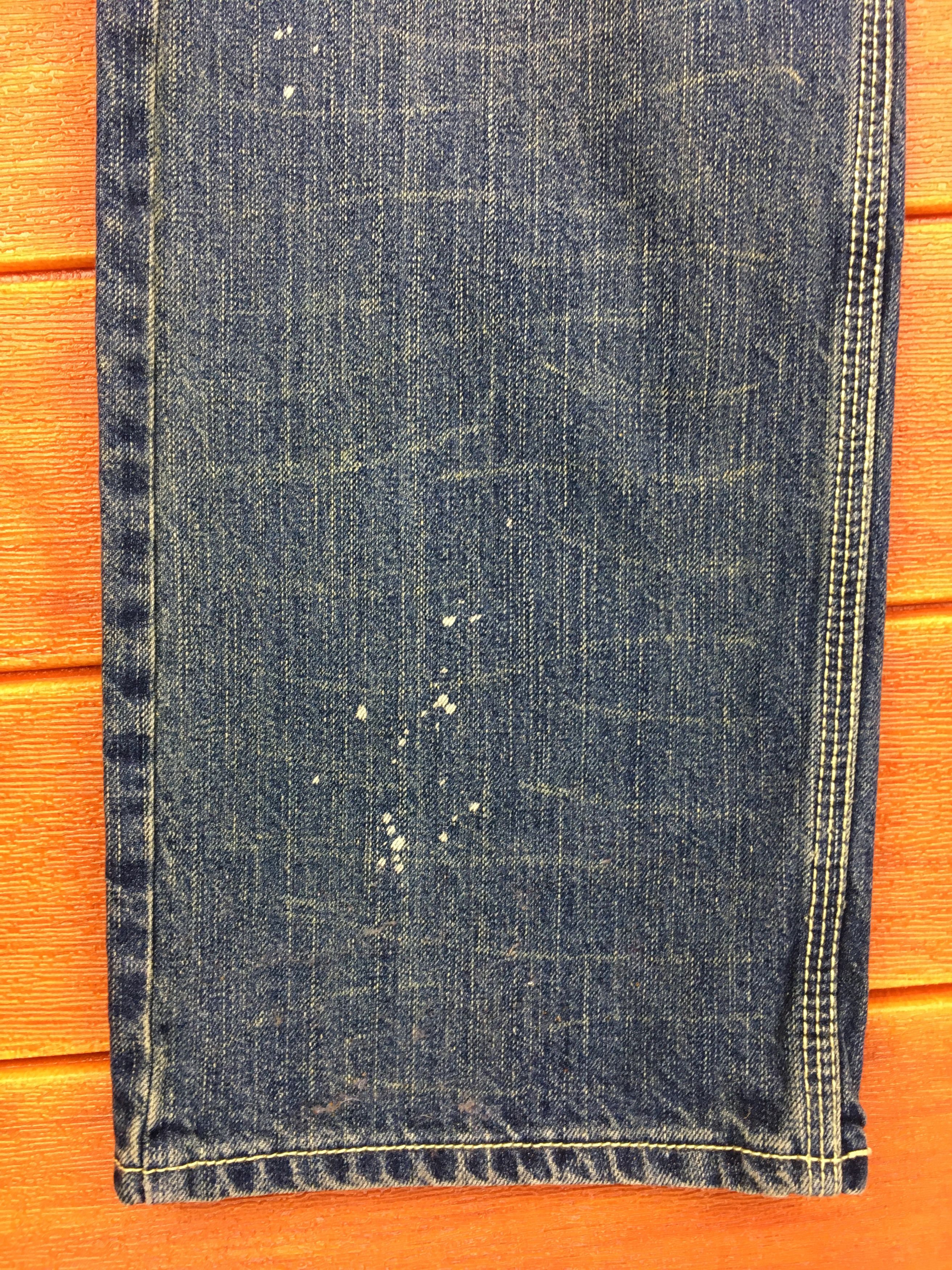 Japanese Brand REALBVOICE Paint Buckle Back Denim Jeans Size US 31 - 13 Thumbnail