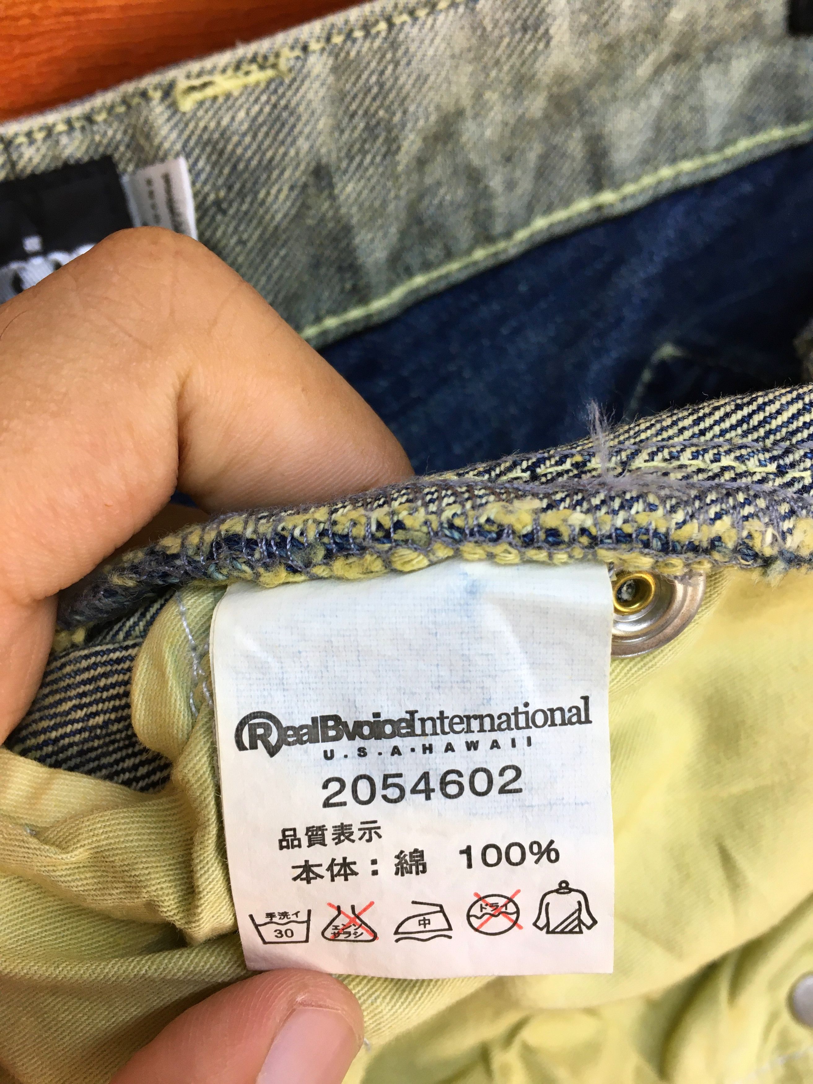 Japanese Brand REALBVOICE Paint Buckle Back Denim Jeans Size US 31 - 17 Thumbnail