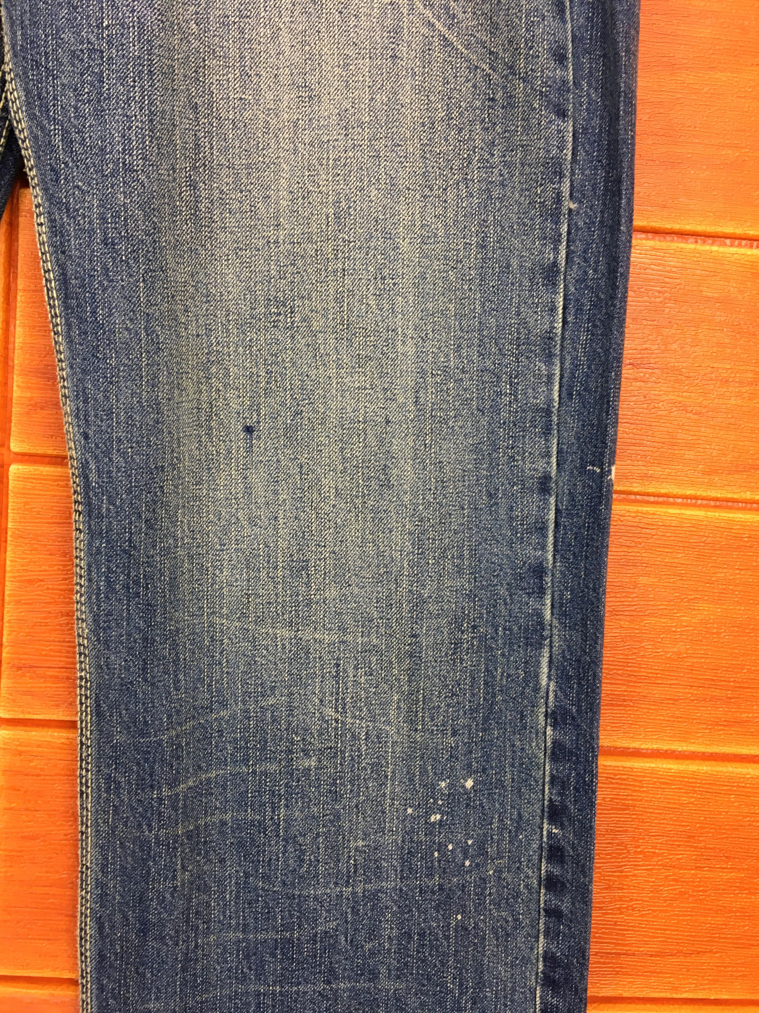 Japanese Brand REALBVOICE Paint Buckle Back Denim Jeans Size US 31 - 12 Thumbnail