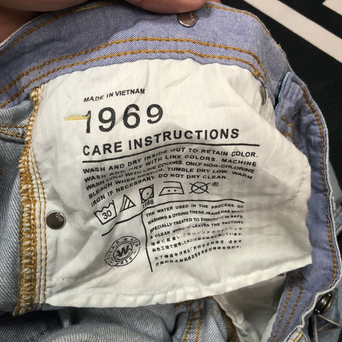 Gap Vintage Gap 1969 Jeans Lightwash Denim Jumpsuit Size US 31 - 10 Thumbnail