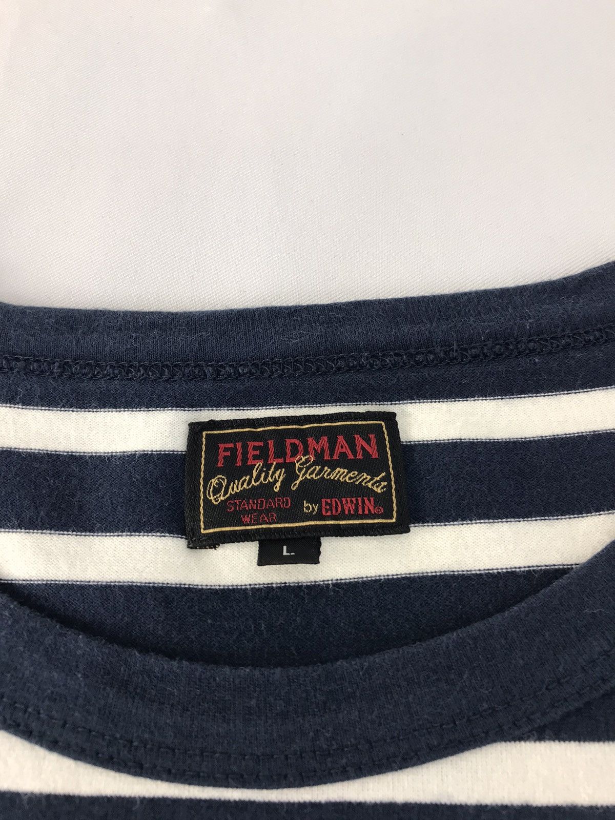 Edwin × Japanese Brand Vintage Fieldman By Edwin Design Striped Long Sleeve Shirt Size US L / EU 52-54 / 3 - 5 Thumbnail