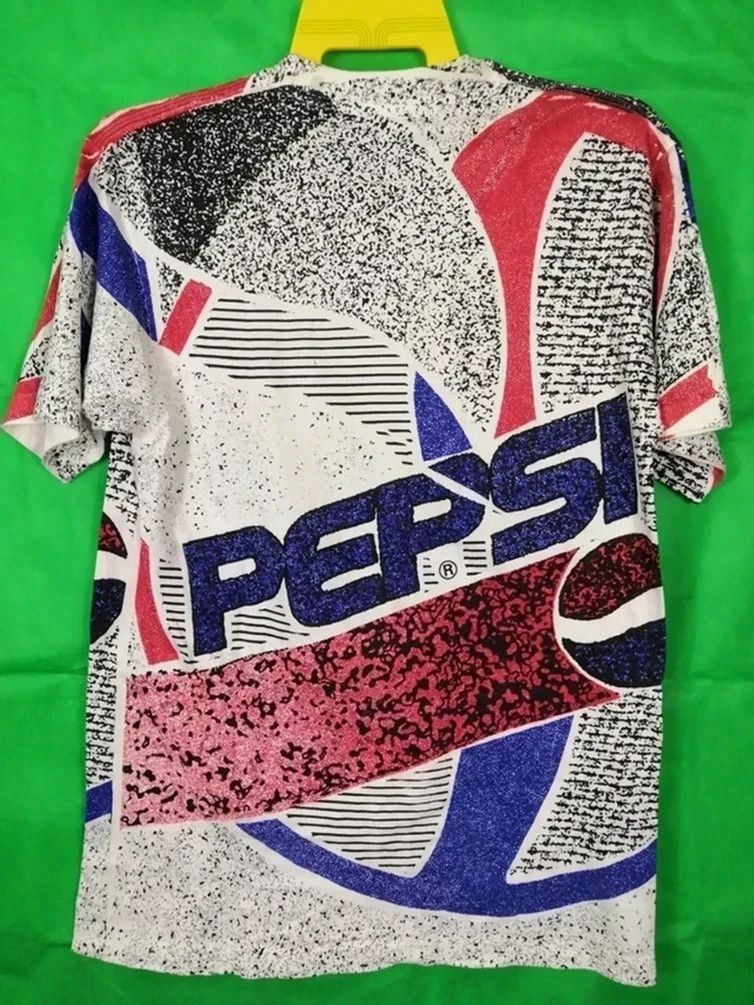 image of Vintage Pepsi Overprint Tee Spell Out Tupac Beyonce, Men's (Size Large)