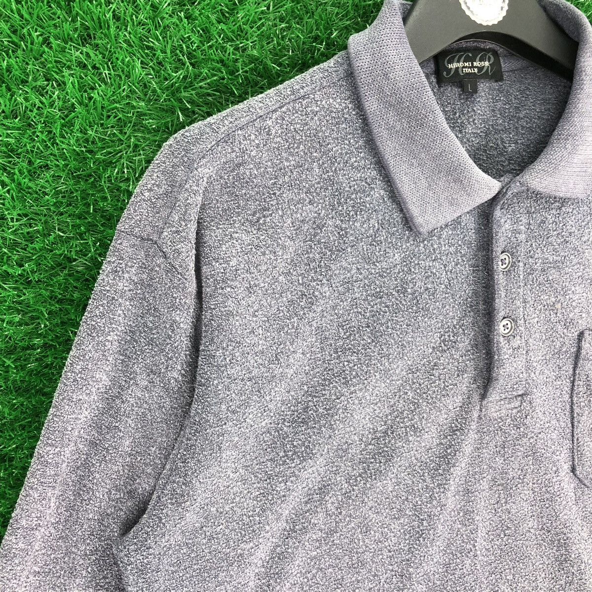 Japanese Brand Vintage Hiromi Rossi Italy Polo Single Pocket Tee Longsleeve Size US M / EU 48-50 / 2 - 2 Thumbnail