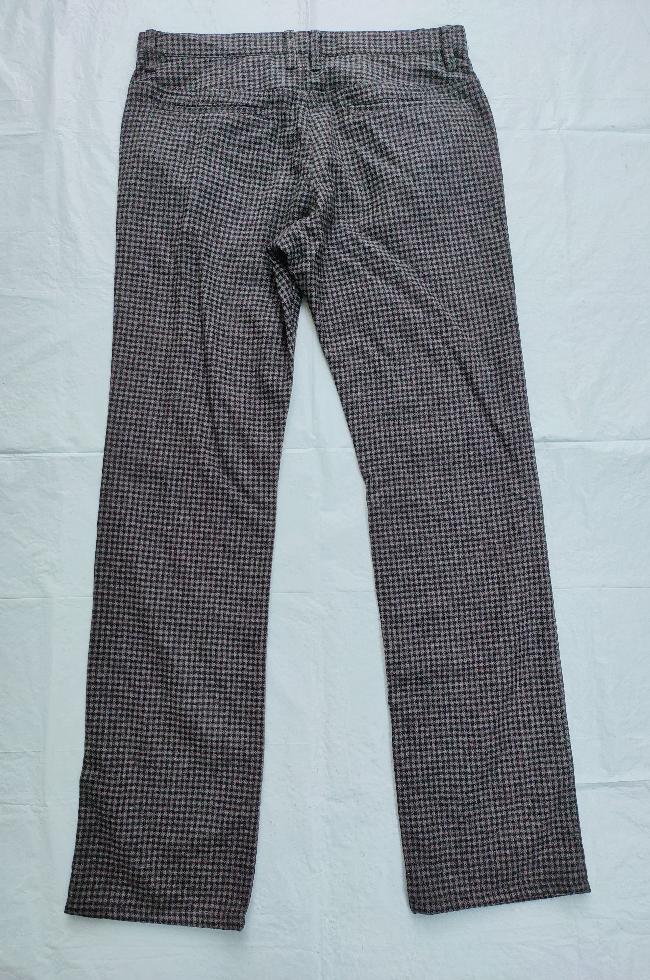 Lanvin LANVIN wool slim fit checkered pants styled denim Size US 32 / EU 48 - 8 Thumbnail