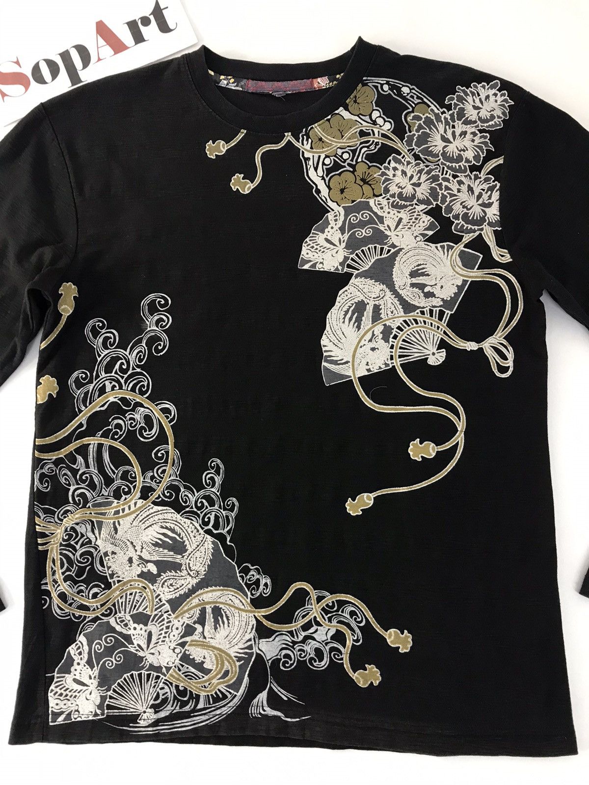 Vintage Vintage Sukajan Printed Back Side Fish Koi Big Logo Design Size US M / EU 48-50 / 2 - 3 Thumbnail