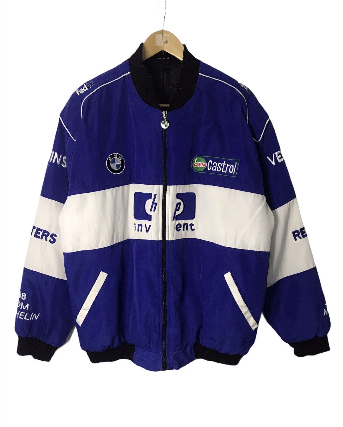 BMW × Vintage Vintage BMW F1 TEAM RACING CASTROL MICHELIN BOMBER JACKET Size US XL / EU 56 / 4 - 1 Thumbnail