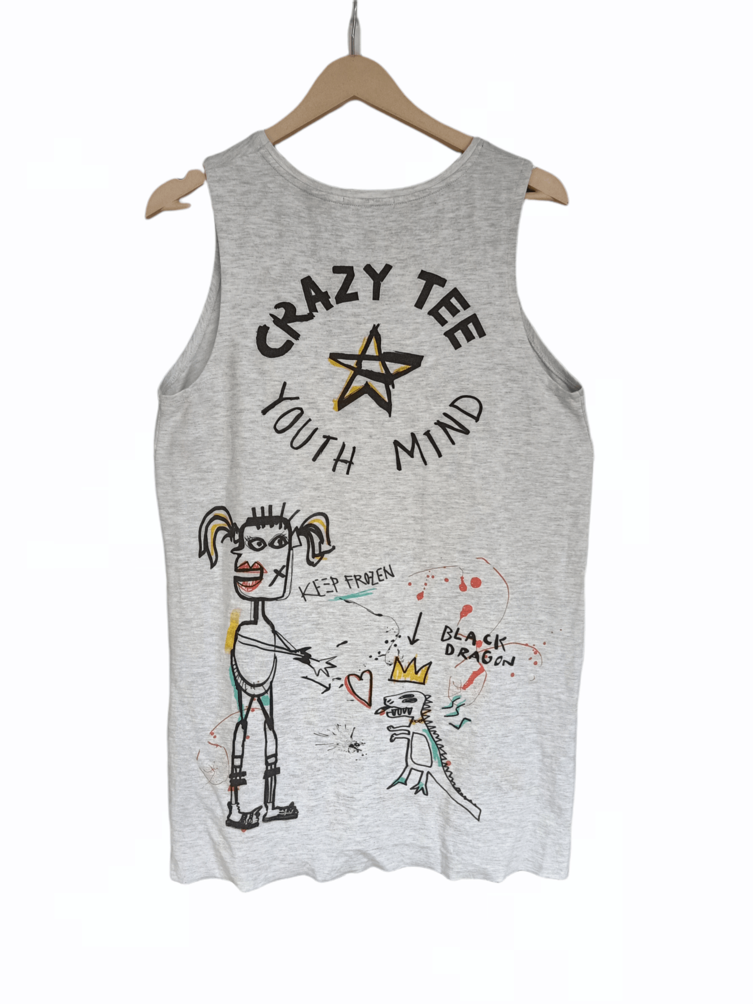 Bershka × Vintage Crazy Tee SleeveLess T Shirt Size US L / EU 52-54 / 3 - 1 Thumbnail