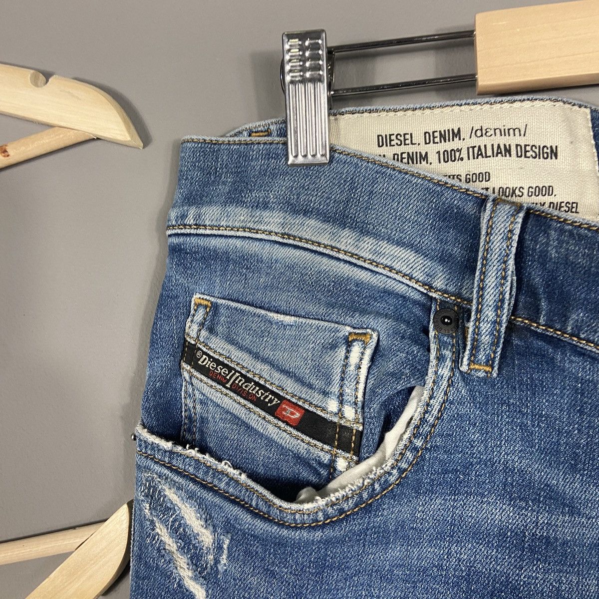 Diesel × Vintage Diesel D-Strukt Y2K Slim jeans Size US 33 - 5 Thumbnail
