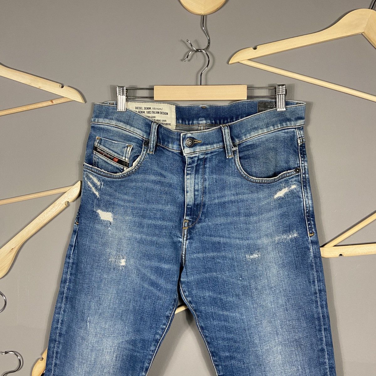 Diesel × Vintage Diesel D-Strukt Y2K Slim jeans Size US 33 - 4 Thumbnail
