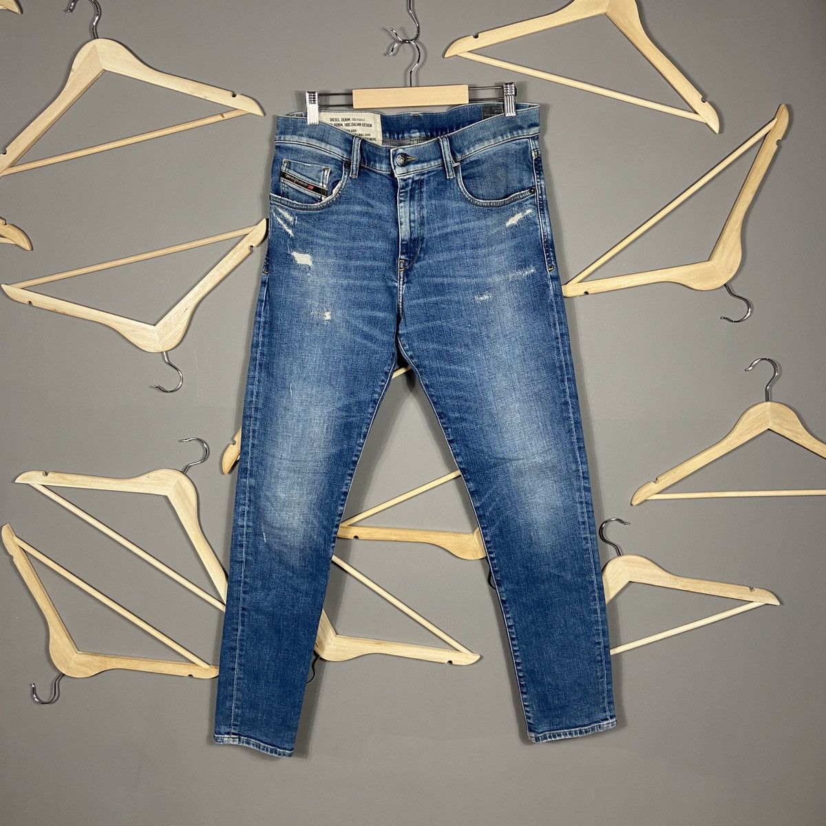 Diesel × Vintage Diesel D-Strukt Y2K Slim jeans Size US 33 - 1 Thumbnail