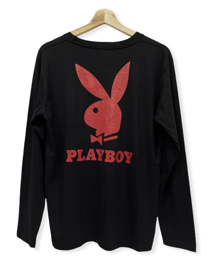 Playboy Vintage 90’s PLAYBOY Big Red Bunny Spell-Out Long Sleeve Size US S / EU 44-46 / 1 - 2 Thumbnail