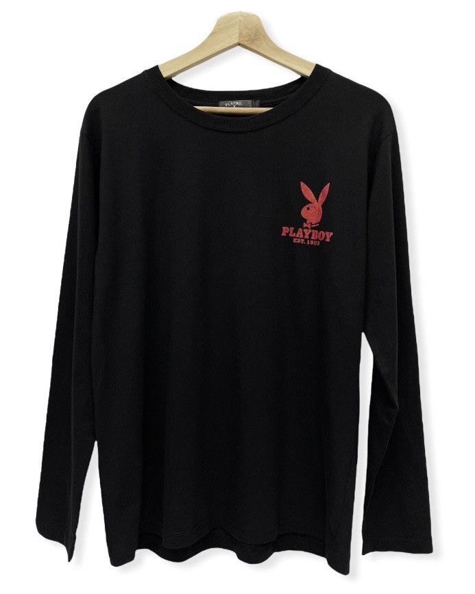 Playboy Vintage 90’s PLAYBOY Big Red Bunny Spell-Out Long Sleeve Size US S / EU 44-46 / 1 - 4 Thumbnail