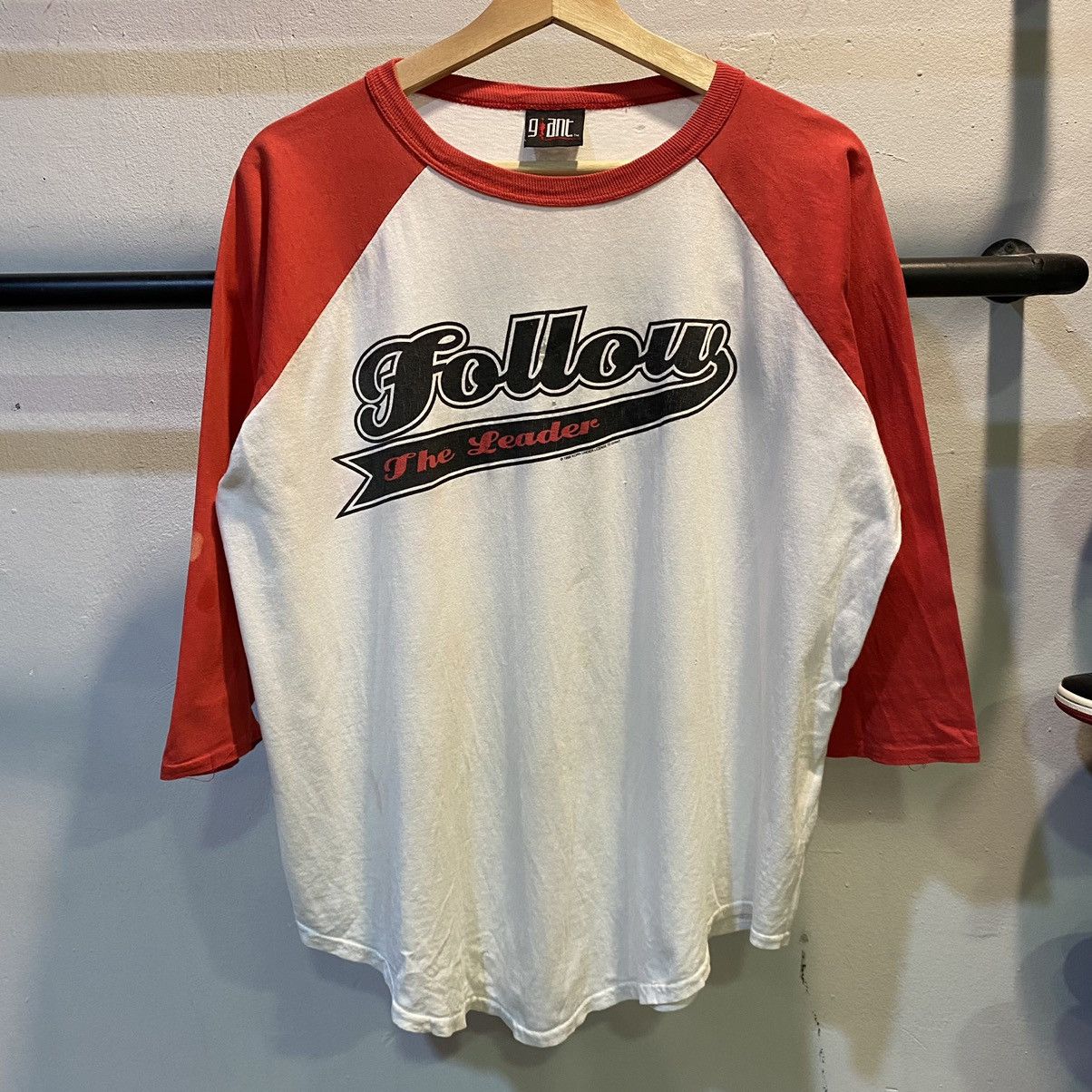 Band Tees × Giant × Vintage VINTAGE 1998‼️Korn “Follow The Leader” 3Quarter Sleeve Tee Size US XL / EU 56 / 4 - 1 Thumbnail