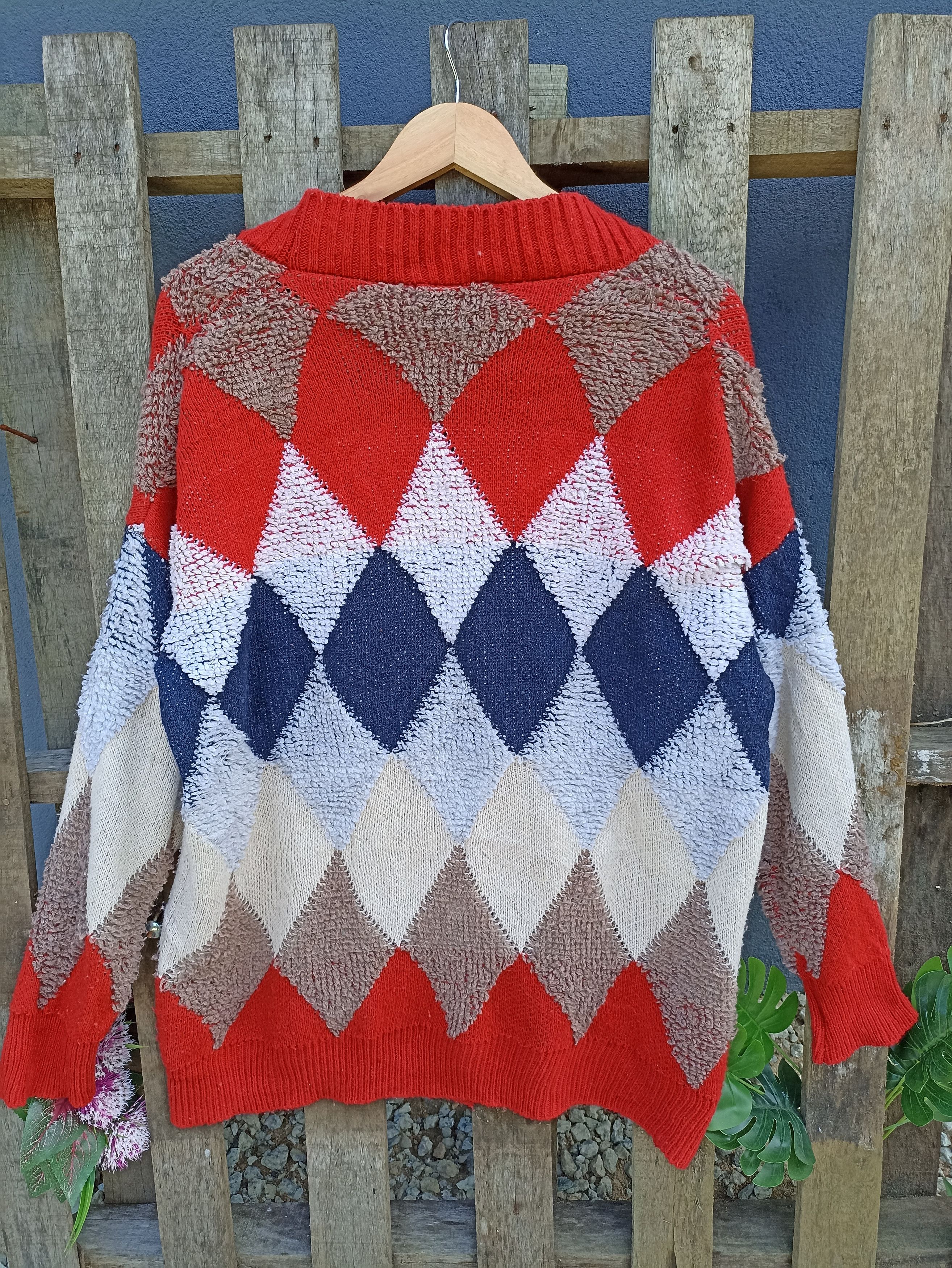 Japanese Brand Vintage Sunflower Knitted Cardigan Sweater Size US L / EU 52-54 / 3 - 2 Thumbnail