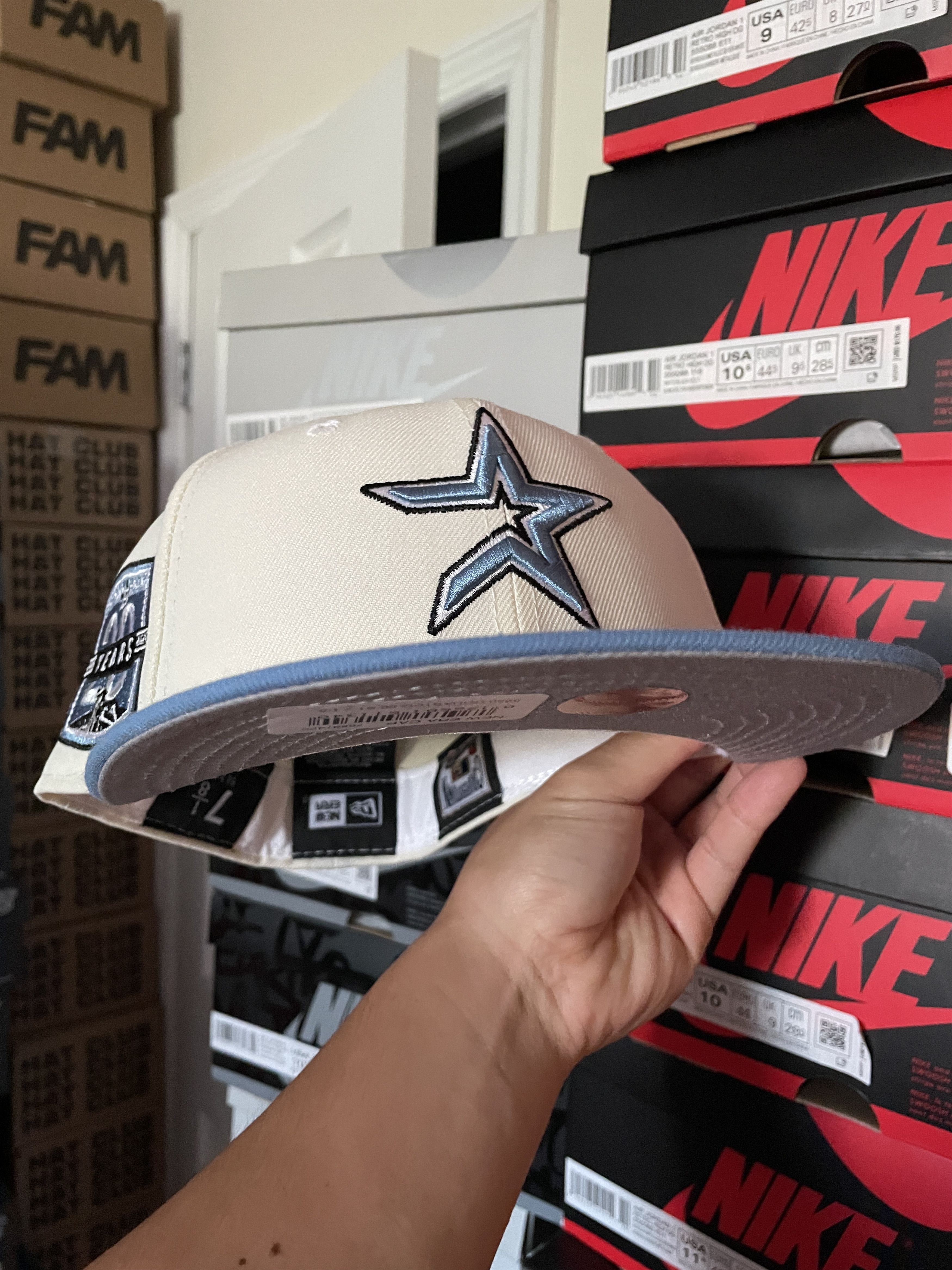 MLB × New Era 7 1/8 White Blue Houston Astros 20 Years Icy Cream Two Tone Size ONE SIZE - 7 Thumbnail