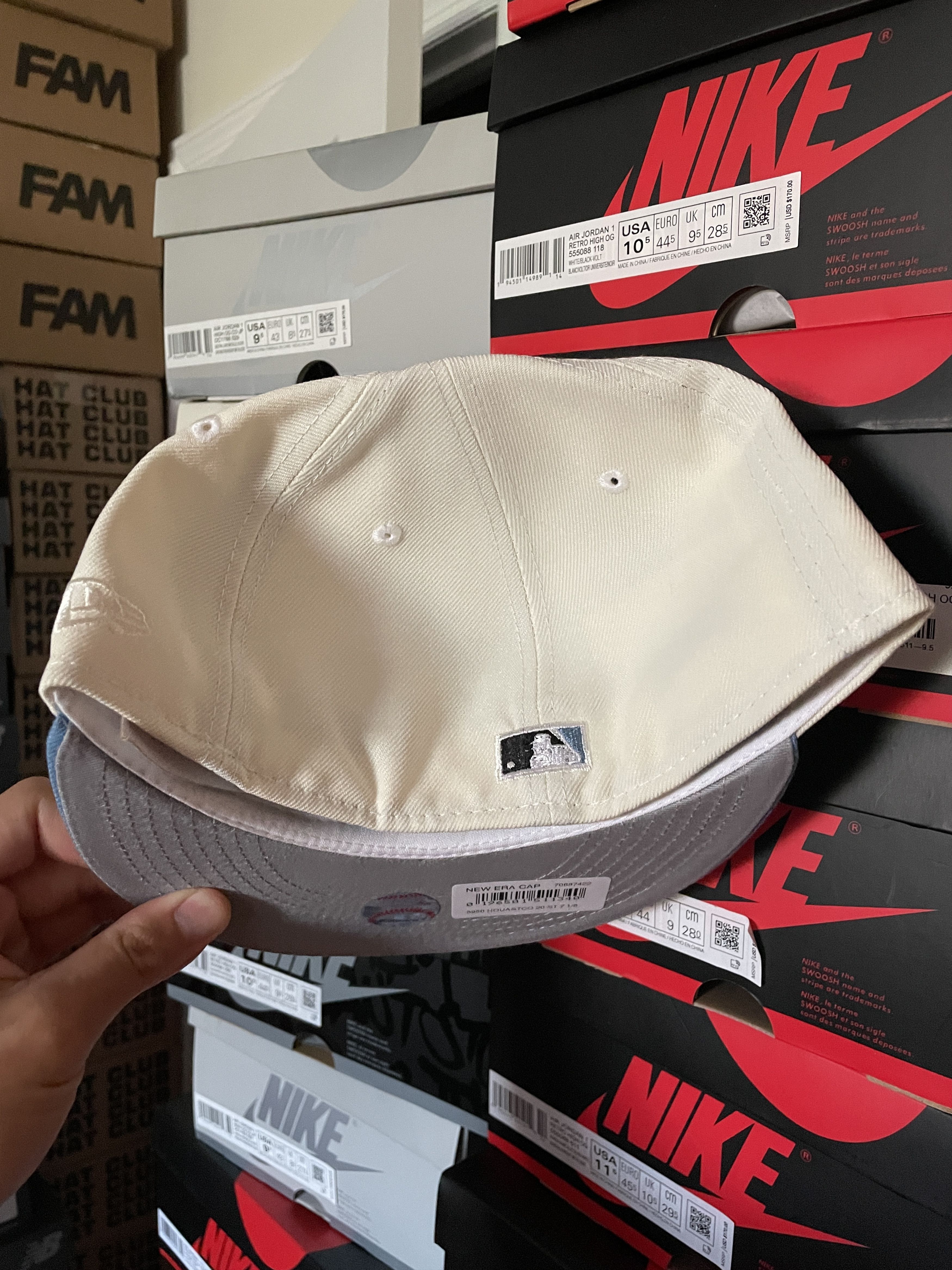 MLB × New Era 7 1/8 White Blue Houston Astros 20 Years Icy Cream Two Tone Size ONE SIZE - 5 Thumbnail