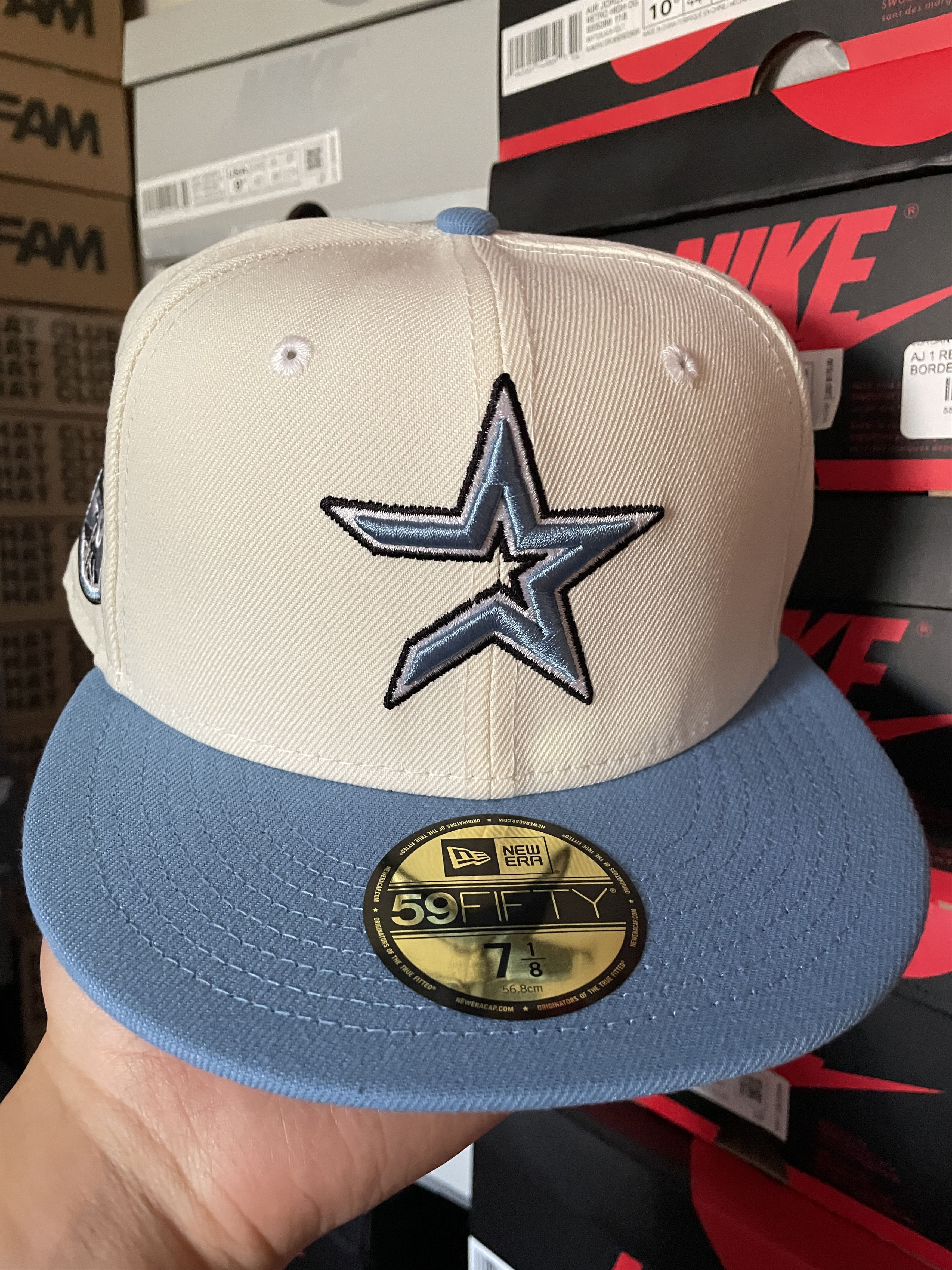 MLB × New Era 7 1/8 White Blue Houston Astros 20 Years Icy Cream Two Tone Size ONE SIZE - 2 Thumbnail