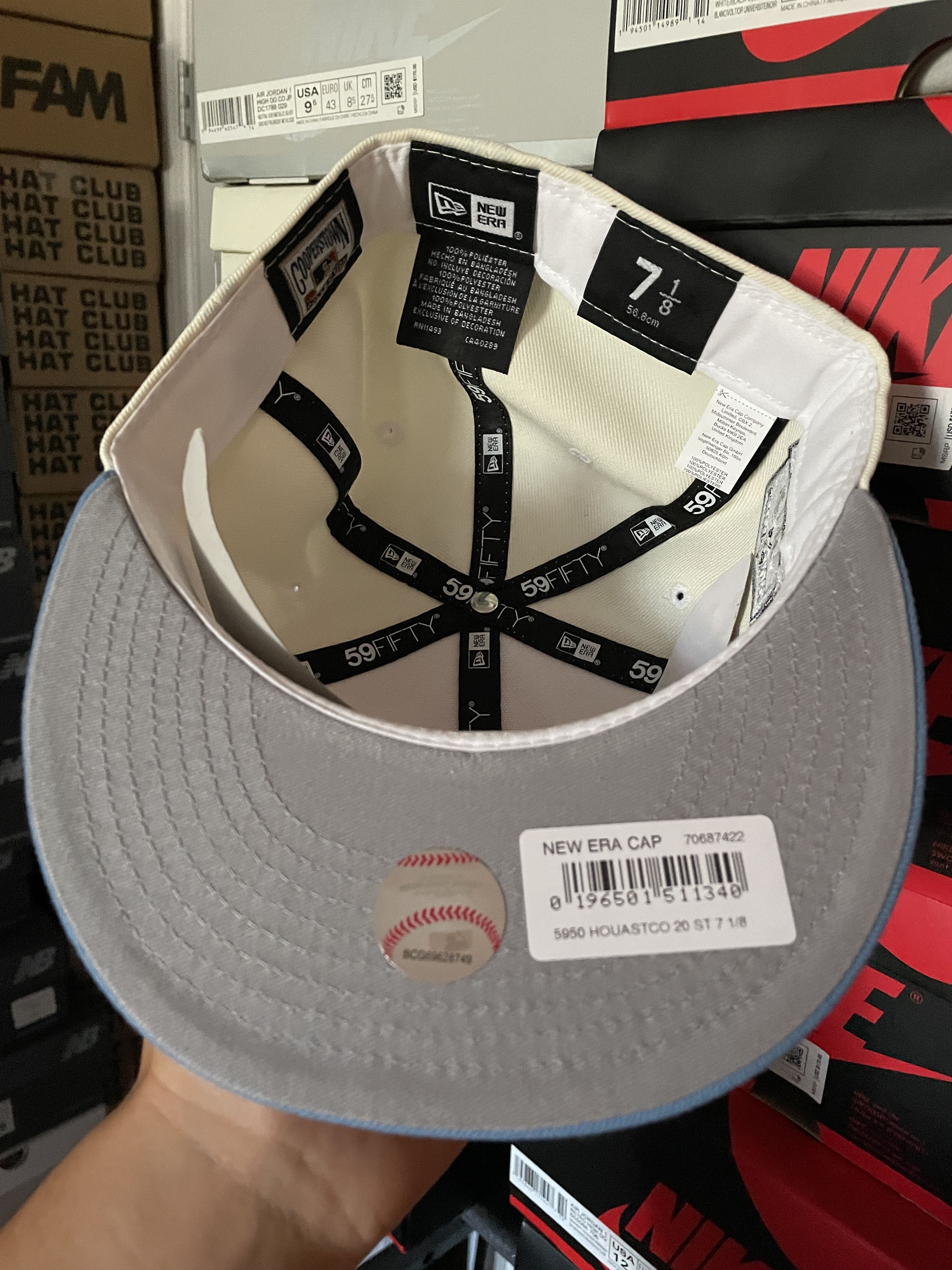 MLB × New Era 7 1/8 White Blue Houston Astros 20 Years Icy Cream Two Tone Size ONE SIZE - 6 Thumbnail