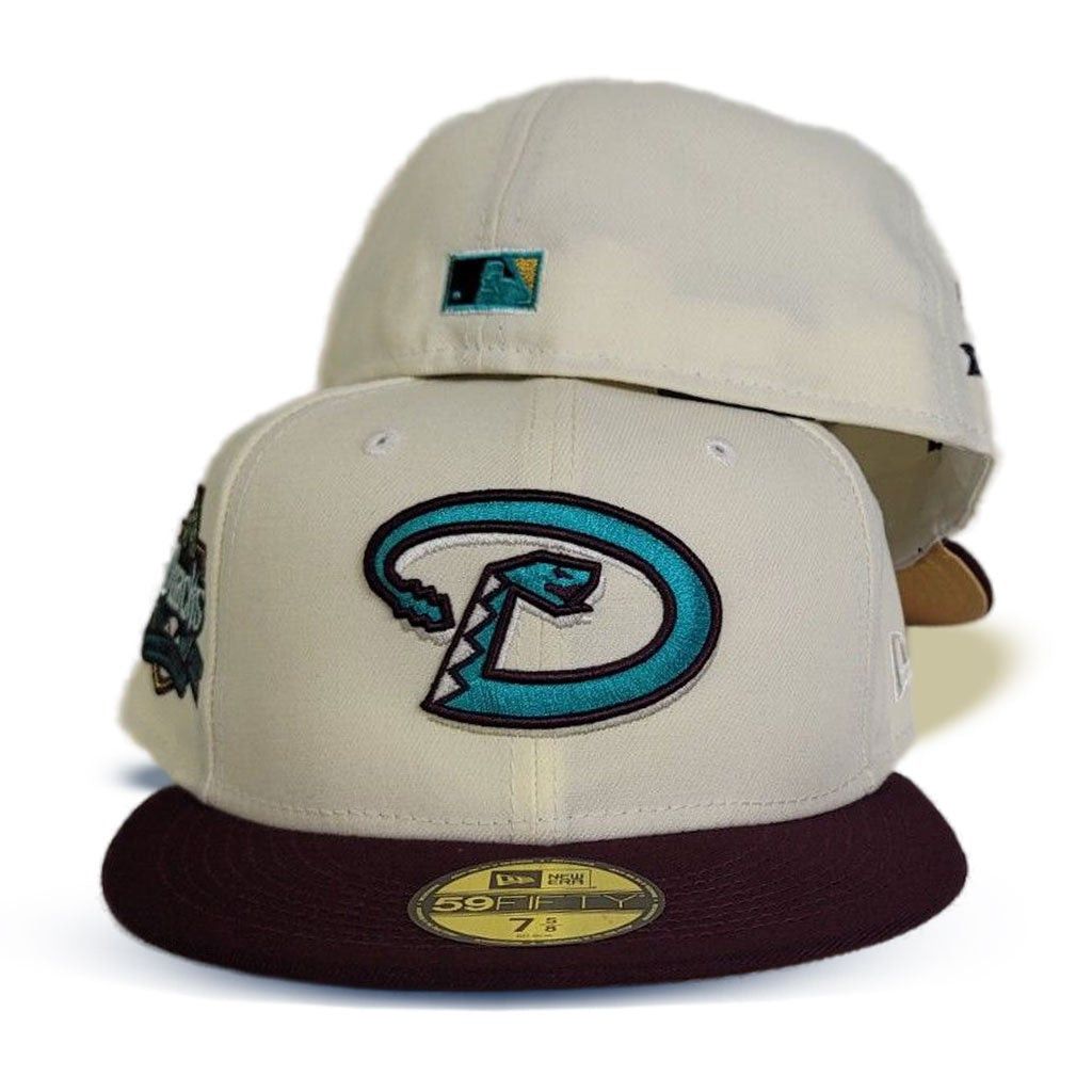 MLB × New Era White Maroon Arizona Diamondbacks 7 1/8 Two 2 Tone Hatclub Size ONE SIZE - 9 Thumbnail