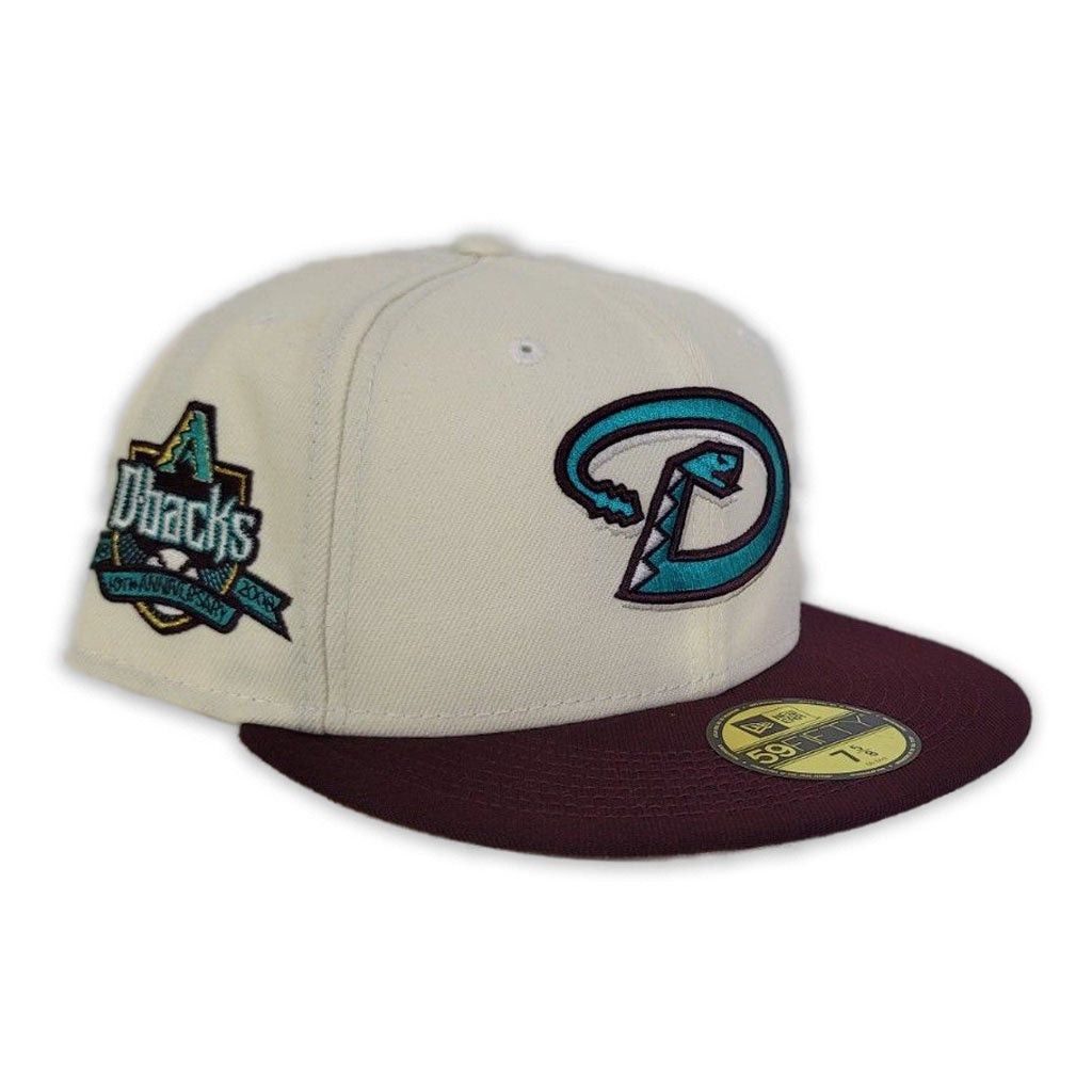 MLB × New Era White Maroon Arizona Diamondbacks 7 1/8 Two 2 Tone Hatclub Size ONE SIZE - 11 Thumbnail