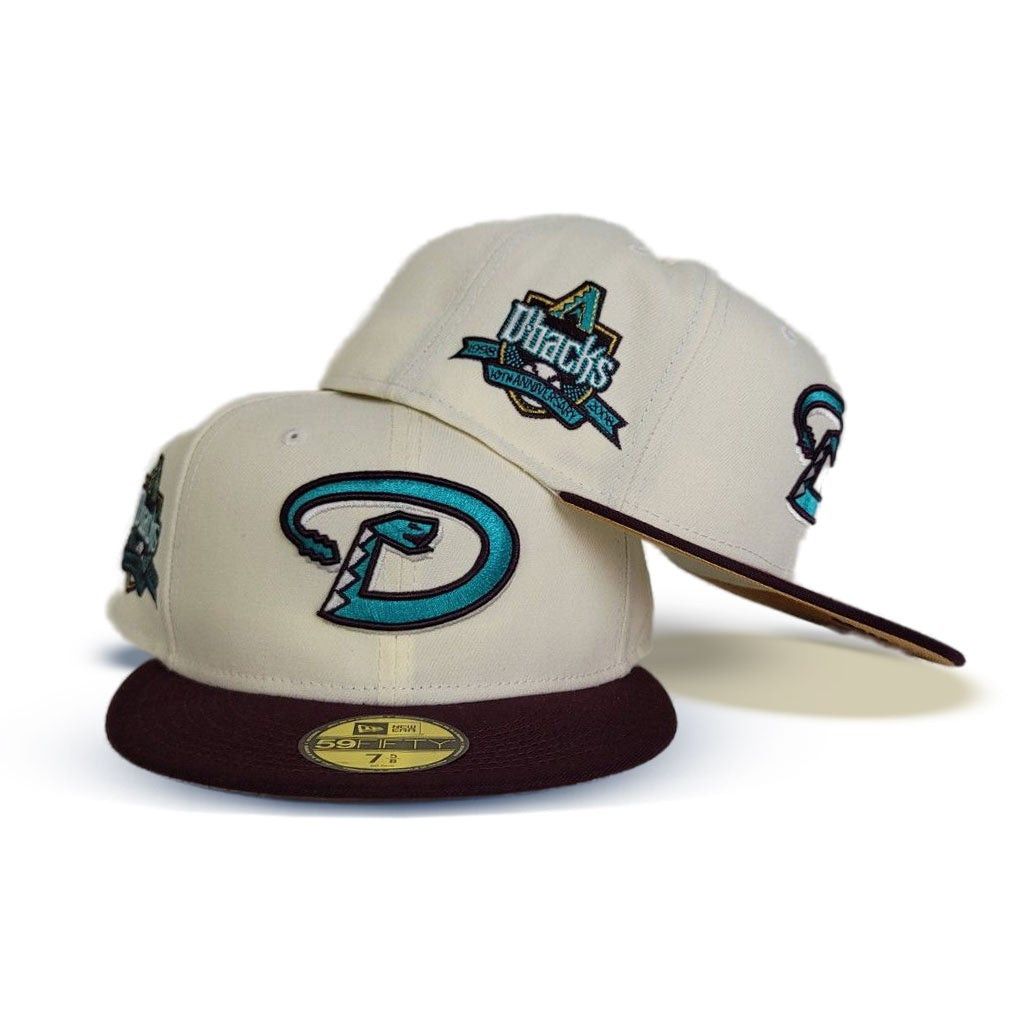 MLB × New Era White Maroon Arizona Diamondbacks 7 1/8 Two 2 Tone Hatclub Size ONE SIZE - 8 Thumbnail