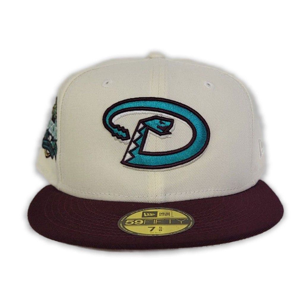 MLB × New Era White Maroon Arizona Diamondbacks 7 1/8 Two 2 Tone Hatclub Size ONE SIZE - 12 Thumbnail