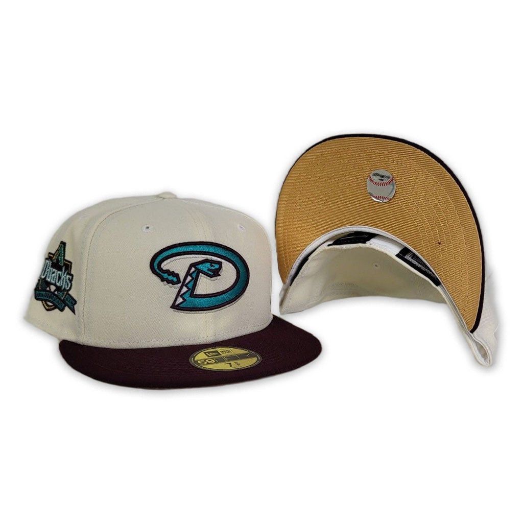 MLB × New Era White Maroon Arizona Diamondbacks 7 1/8 Two 2 Tone Hatclub Size ONE SIZE - 10 Thumbnail