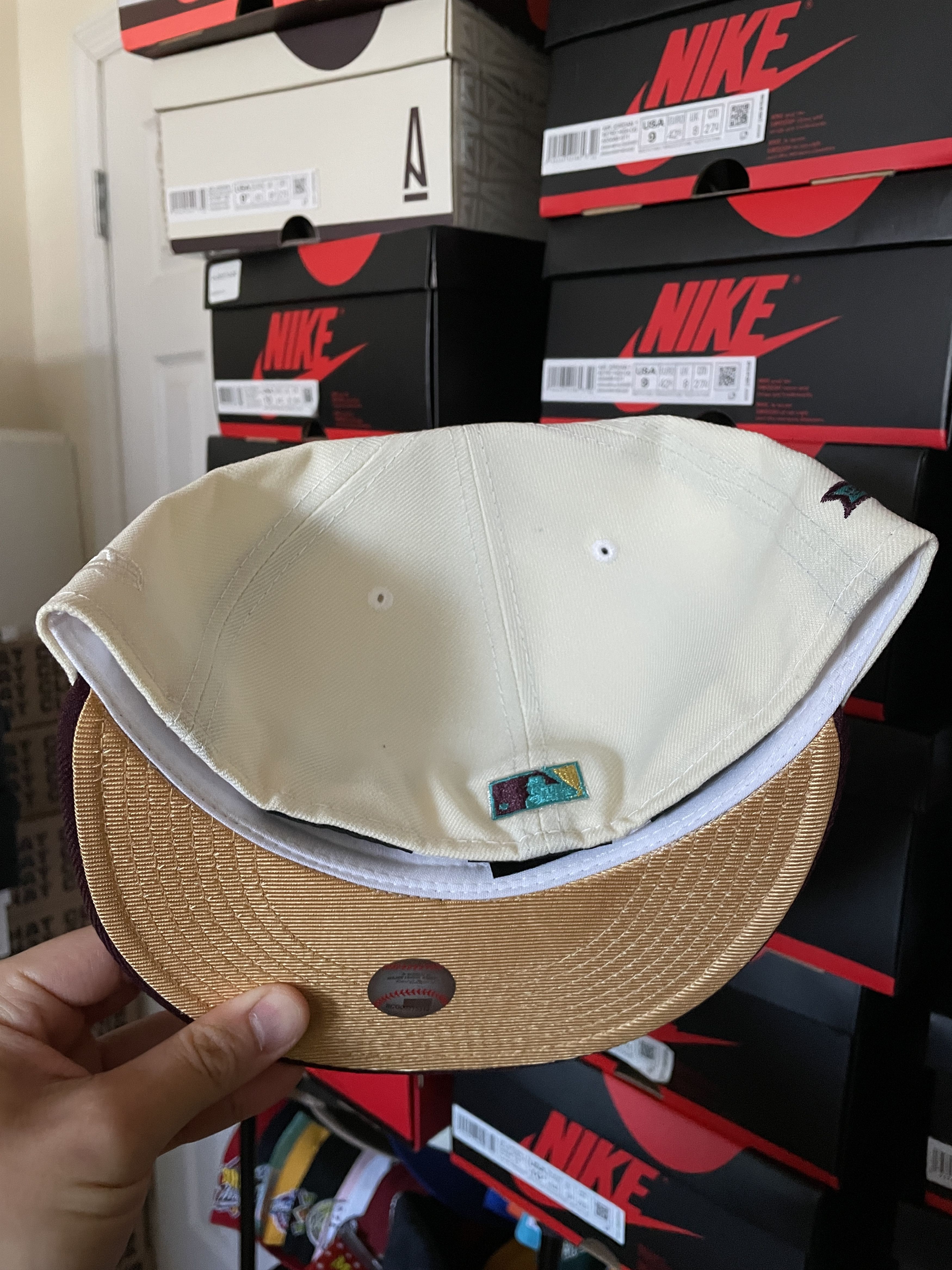 MLB × New Era White Maroon Arizona Diamondbacks 7 1/8 Two 2 Tone Hatclub Size ONE SIZE - 5 Thumbnail