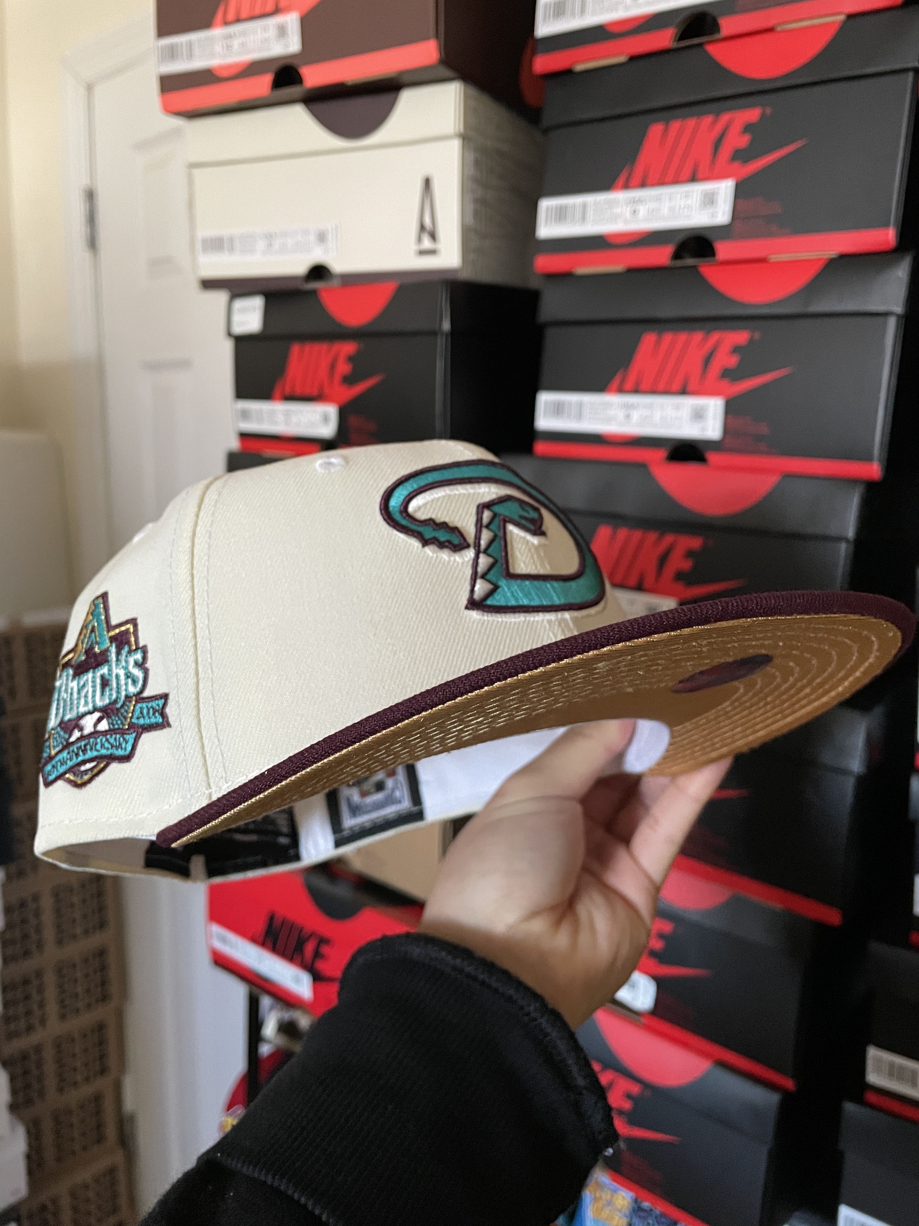 MLB × New Era White Maroon Arizona Diamondbacks 7 1/8 Two 2 Tone Hatclub Size ONE SIZE - 7 Thumbnail