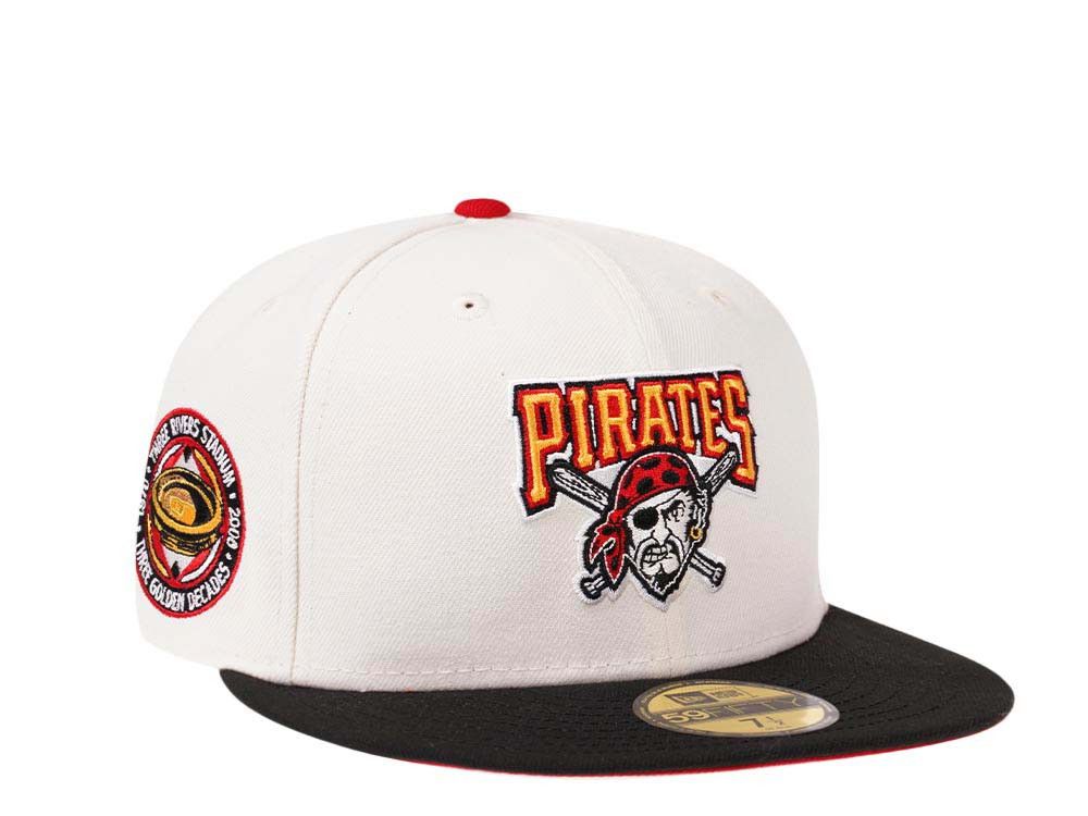 MLB × New Era White Black Red Pittsburgh Pirates 7 1/8 Two 2 Tone Topperz Size ONE SIZE - 8 Thumbnail