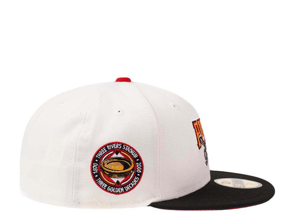 MLB × New Era White Black Red Pittsburgh Pirates 7 1/8 Two 2 Tone Topperz Size ONE SIZE - 9 Thumbnail